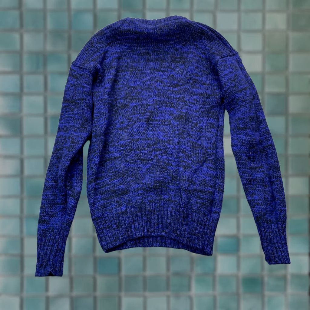 Vintage VINTAGE Boston Traders Sweater Mens Medium Blue Wool Tight Knit Ribbed 80s Size US M / EU 48-50 / 2 - 1 Thumbnail