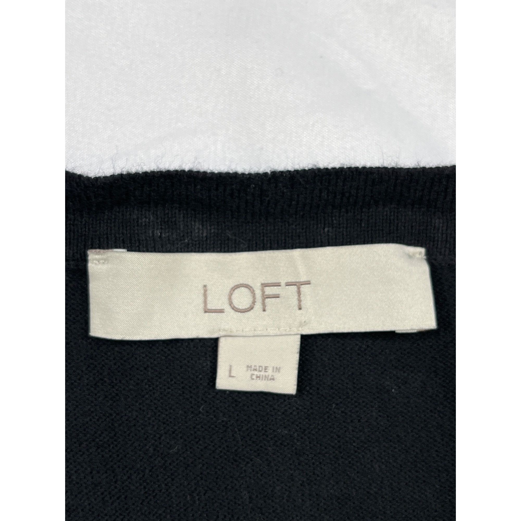 Loft Loft SKU 7698 Womens Black Long sleeve button up Cardigan Si Size L / US 10 / IT 46 - 10 Thumbnail