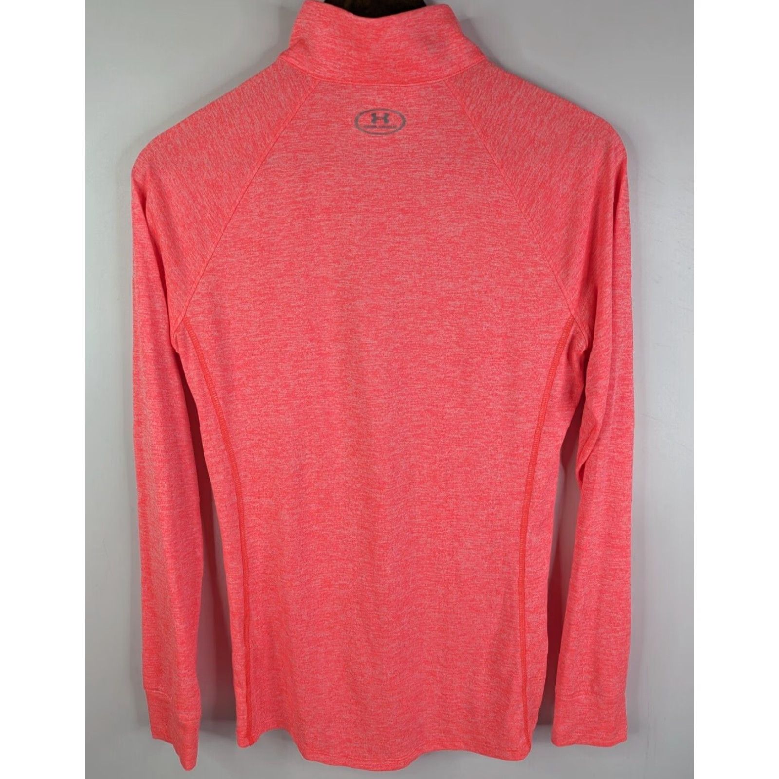 Under Armour Under Armour Women's Medium HeatGear Pink 1/2 Zip Long Sleeve Pullover Gym Shirt Size M / US 6-8 / IT 42-44 - 4 Thumbnail