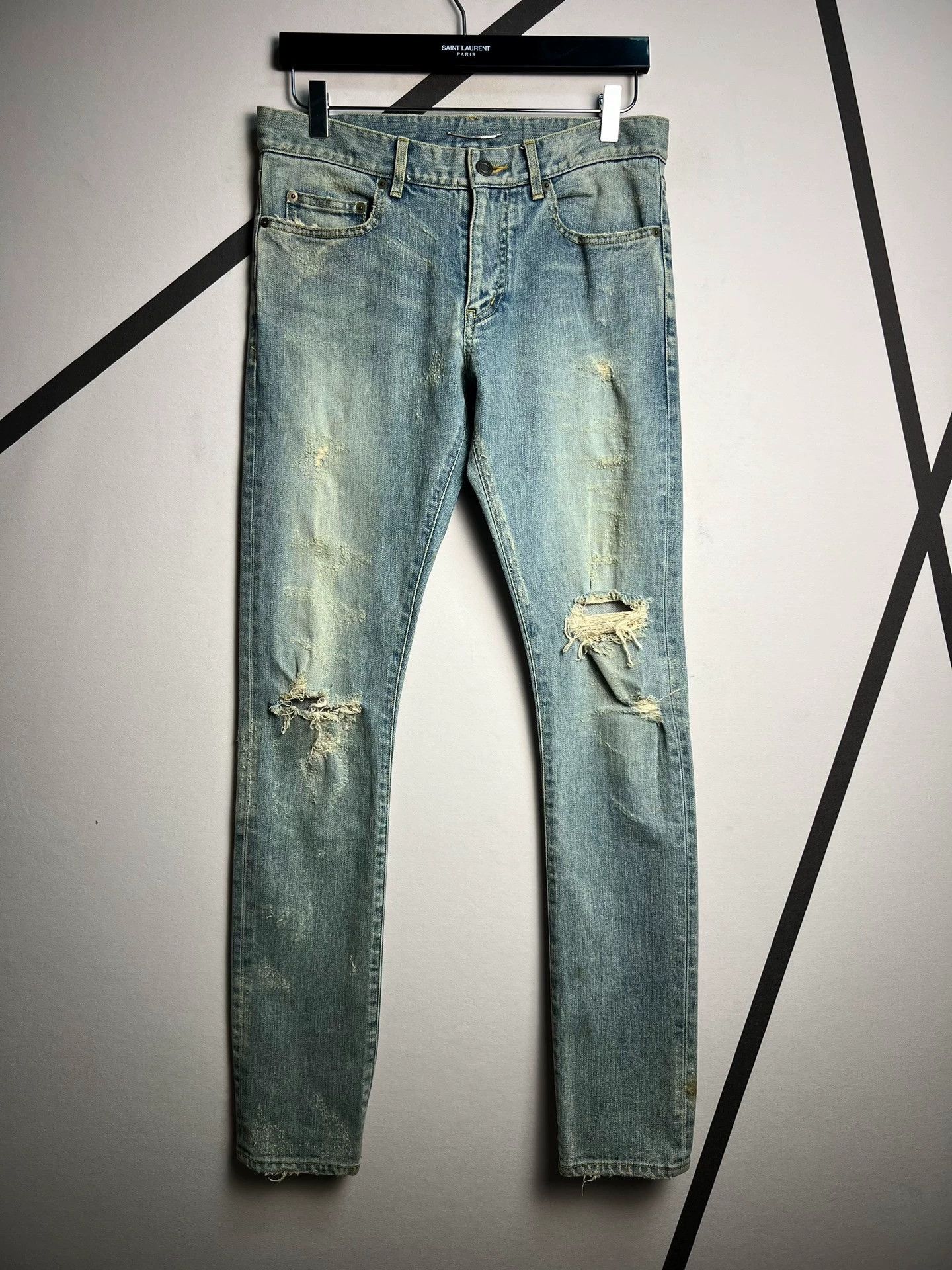 Saint Laurent Paris Authentic Saint Laurent jeans in whisker wash Size US 30 / EU 46 - 1 Thumbnail