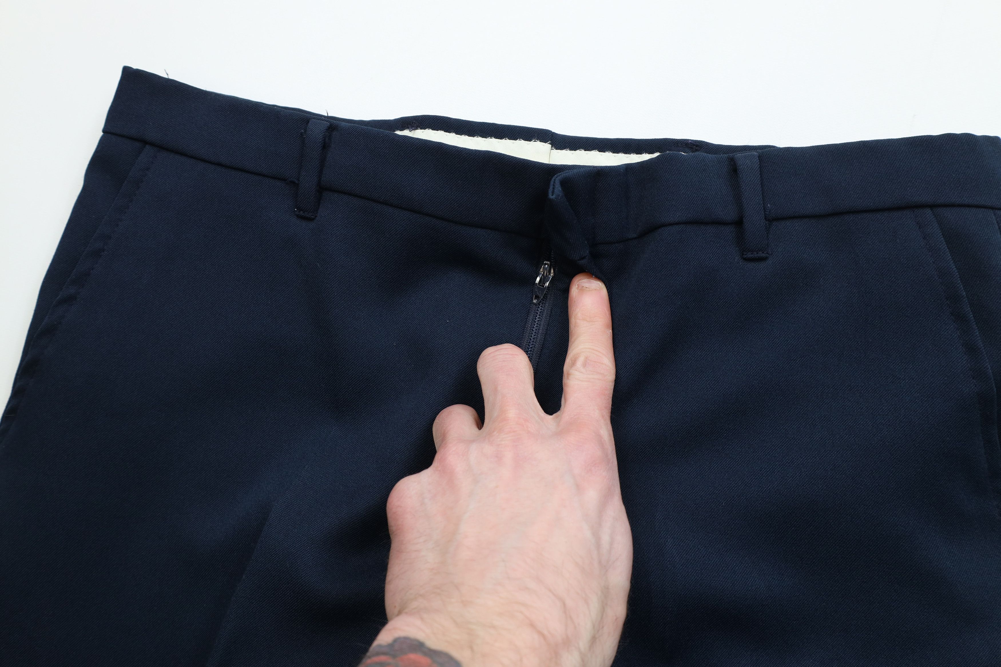 Vintage Vintage 70s Streetwear Flared Wide Leg Chino Pants Blue USA Size US 34 / EU 50 - 7 Thumbnail
