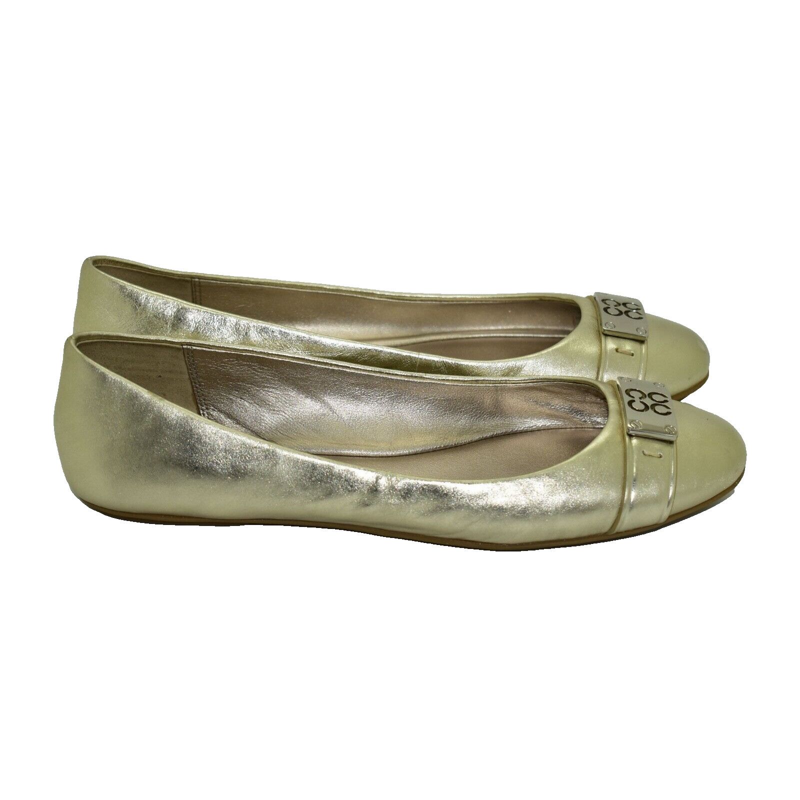 Coach COACH London Gold Leather Ballet Flat Shoes A2910 Size 8.5 M Size US 8.5 / IT 38.5 - 4 Thumbnail