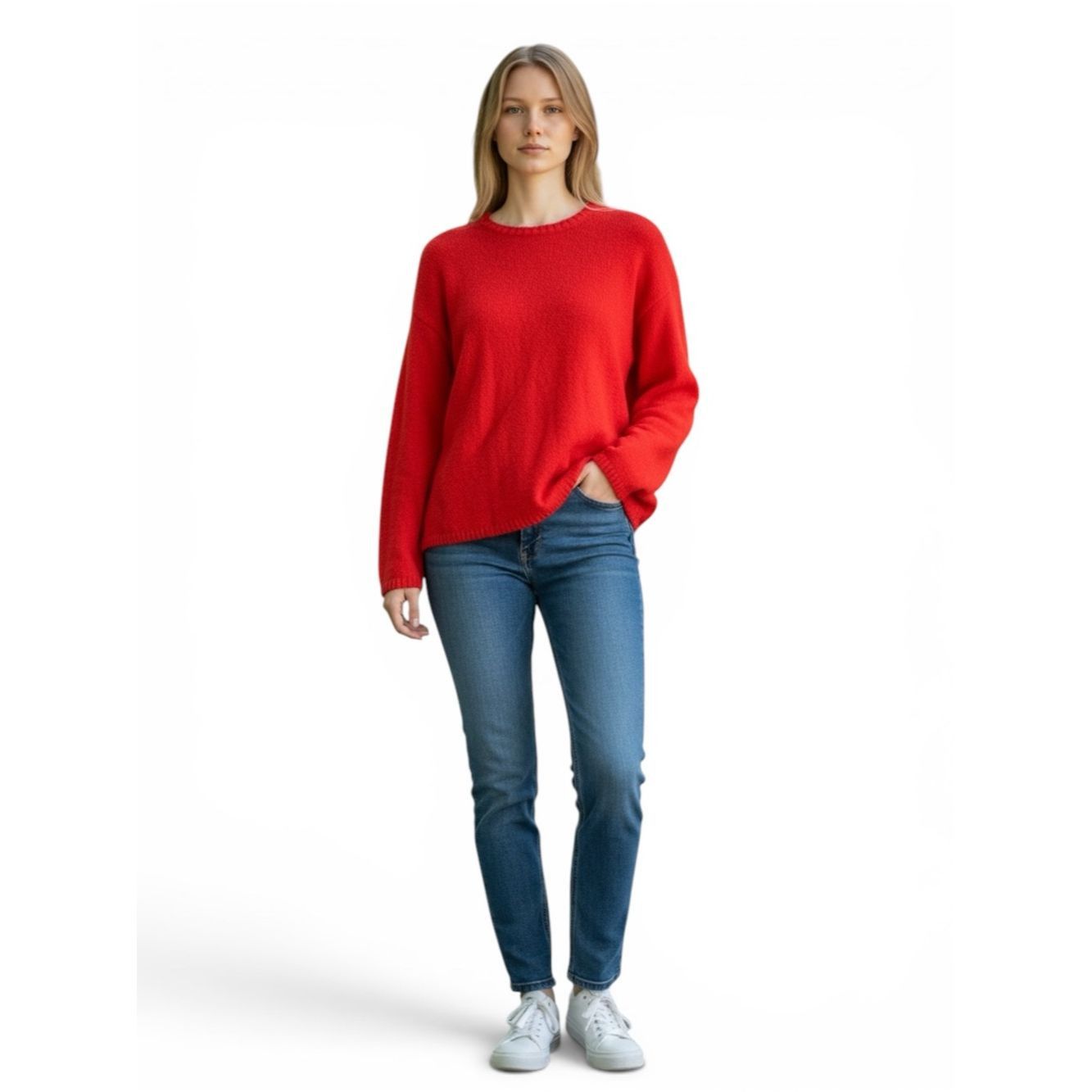 Sandro Sandro Paris Bouclé Knit Sweater NWT Red Made in Italy Size Size M / US 6-8 / IT 42-44 - 1 Thumbnail
