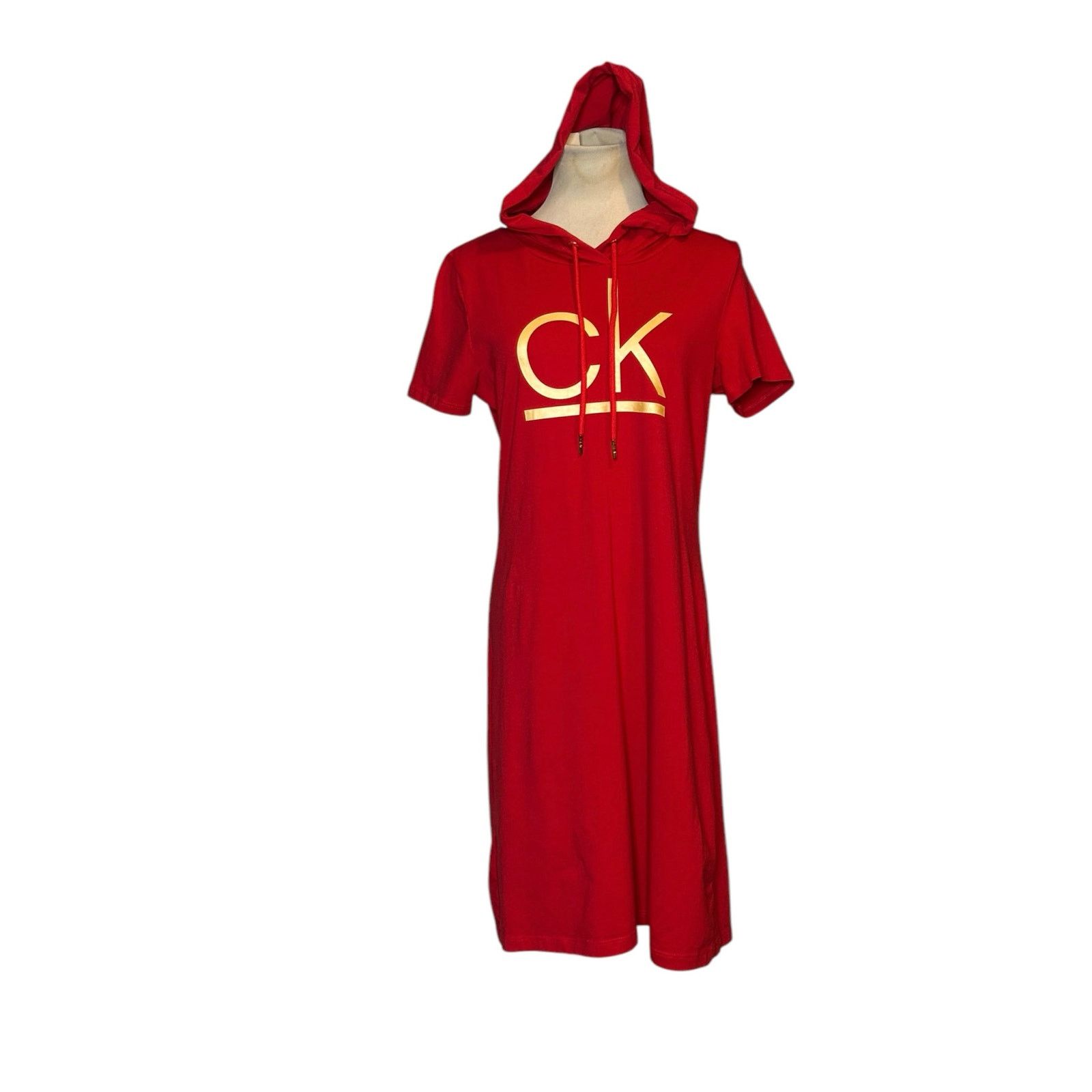 Calvin Klein Calvin Klein red short sleeves mini hoodie dress size Medium Size M / US 6-8 / IT 42-44 - 10 Thumbnail