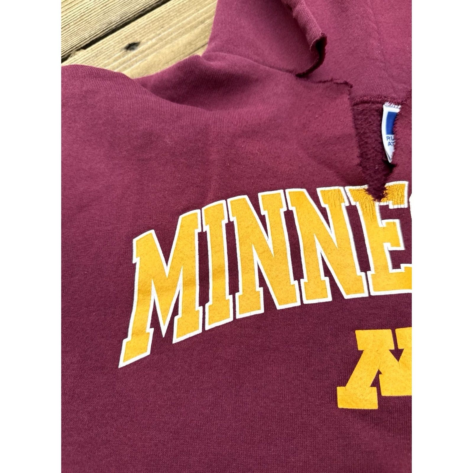 Russell Athletic VINTAGE Russell Athletic Minnesota Gophers Hoodie XL USA Made NCAA Mens Long Sleeve Red Graphic Print Hooded 90s College Sports Pullover USA Made Size US XL / EU 56 / 4 - 5 Thumbnail