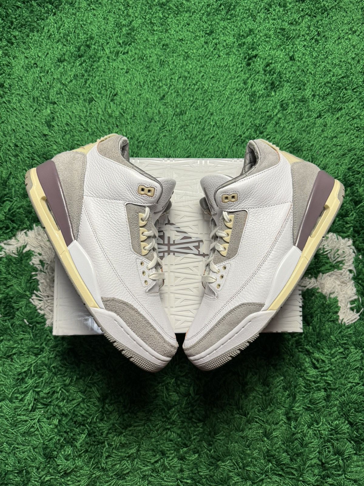 image of A Ma Maniere X Jordan Retro 3 Shoes in White, Men's (Size 10)