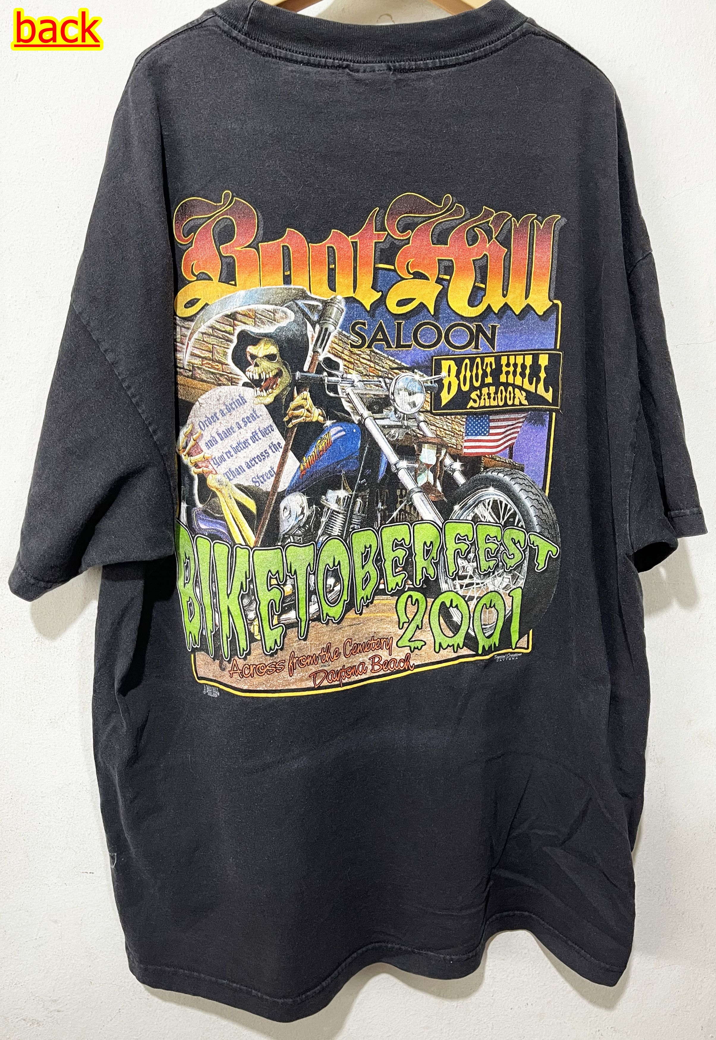 Daytona × Harley Davidson × Vintage Vintage 2001 Biketoberfest Boot Hill Saloon Pocket Tee Size US XXL / EU 58 / 5 - 1 Thumbnail