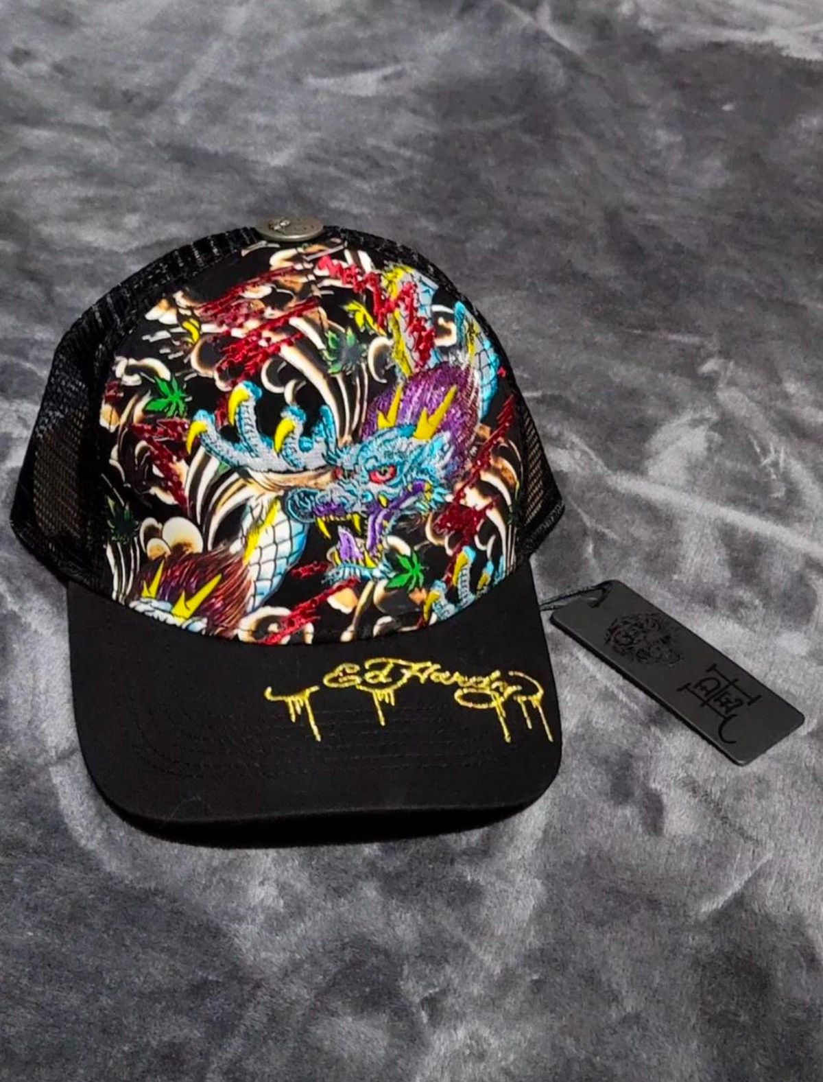 Rhinestone Dragon Trucker Hat Lot Snapback NWT