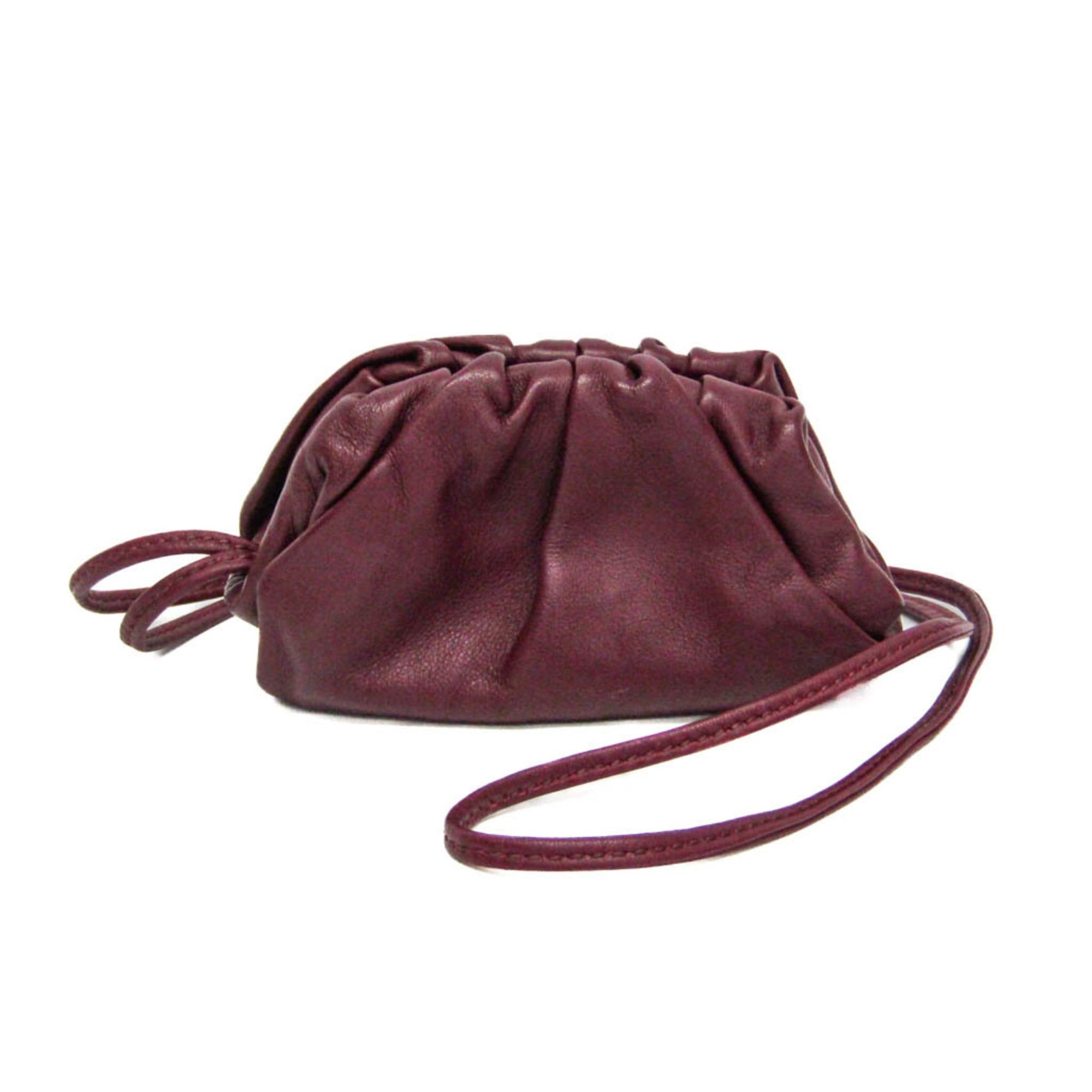 Bottega Veneta Bottega Veneta Shoulder Clasp 577816 Men,Women Leather Coin Purse/coin Case Bordeaux,Wine Size ONE SIZE - 1 Thumbnail