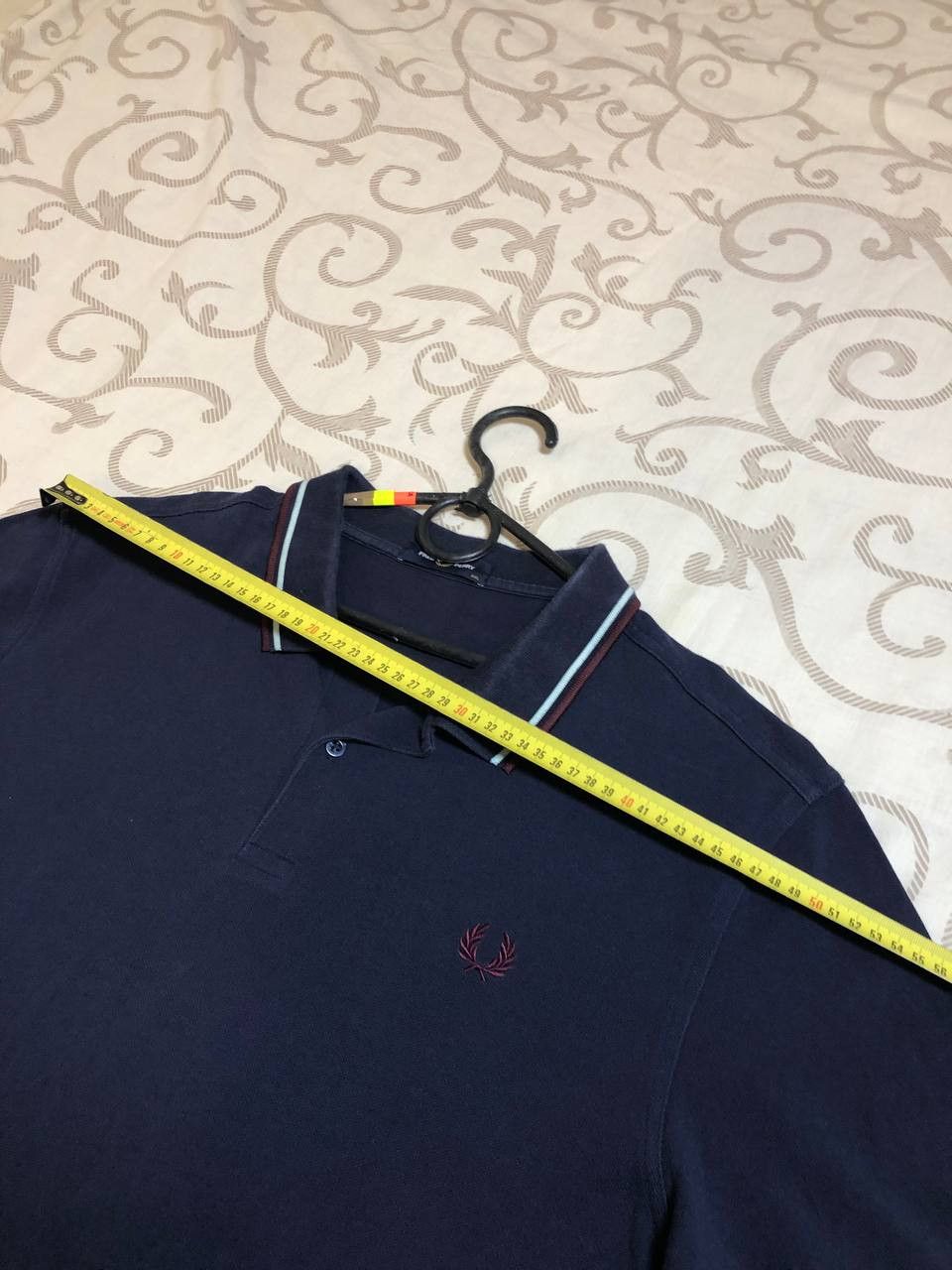 Fred Perry Fred Perry Men's Polo Shirt Embroidered Logo Navy Size US XXL / EU 58 / 5 - 10 Thumbnail