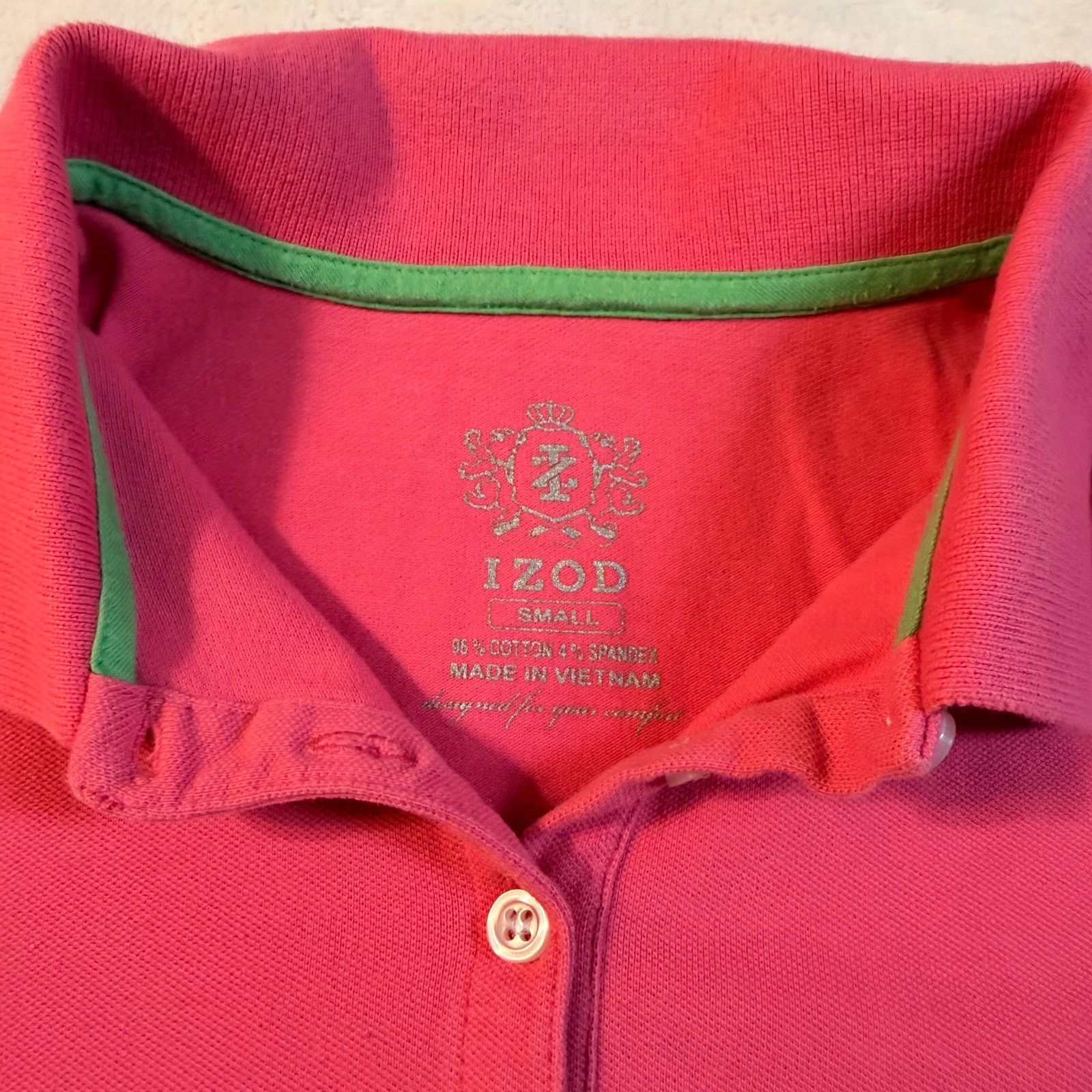Izod Vintage Pink Womens Izod Polo Size S / US 4 / IT 40 - 2 Thumbnail