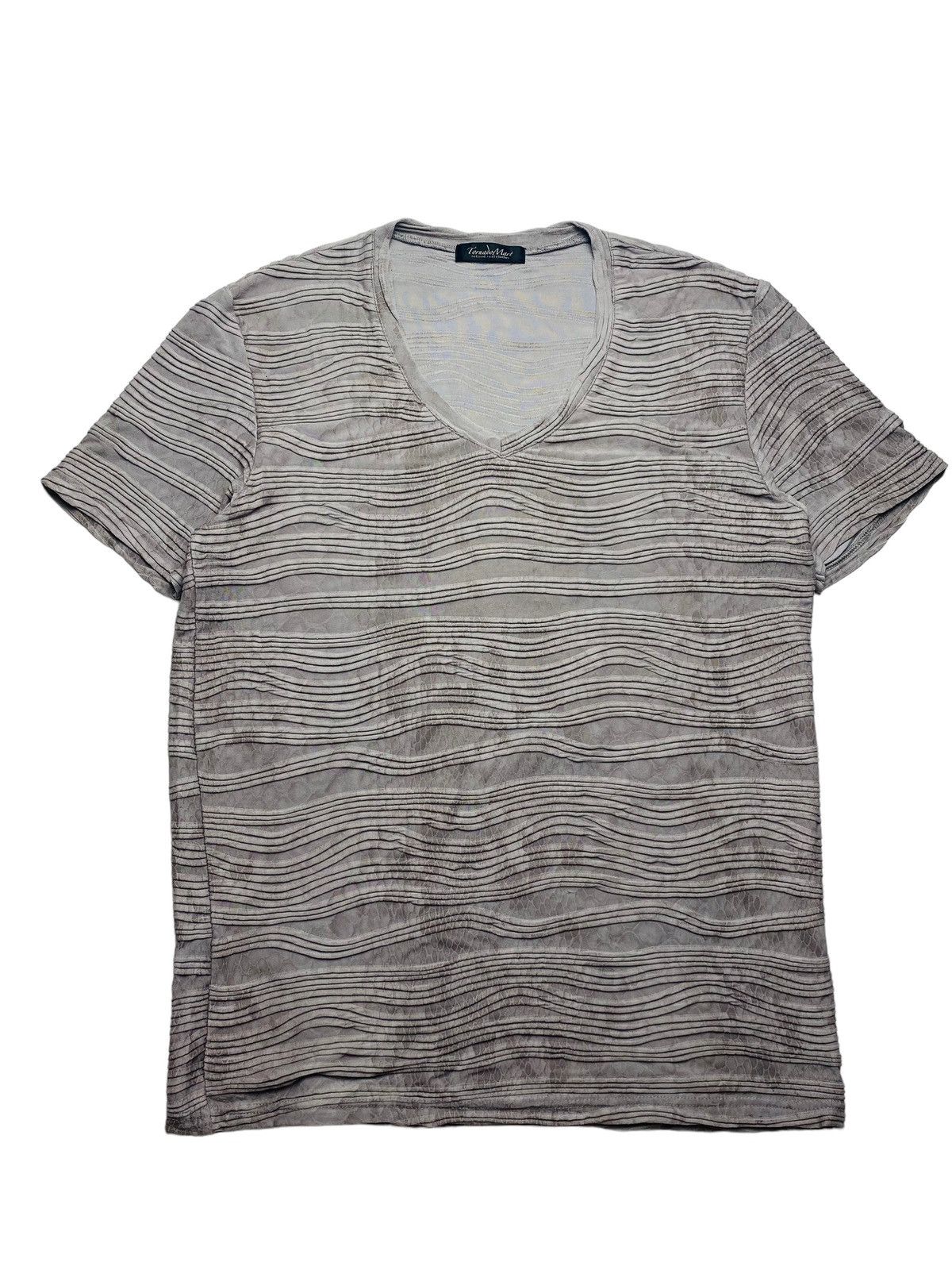 14th Addiction 2000s Tornado Mart - Textured Scuba V Neck Tee Size US M / EU 48-50 / 2 - 3 Thumbnail