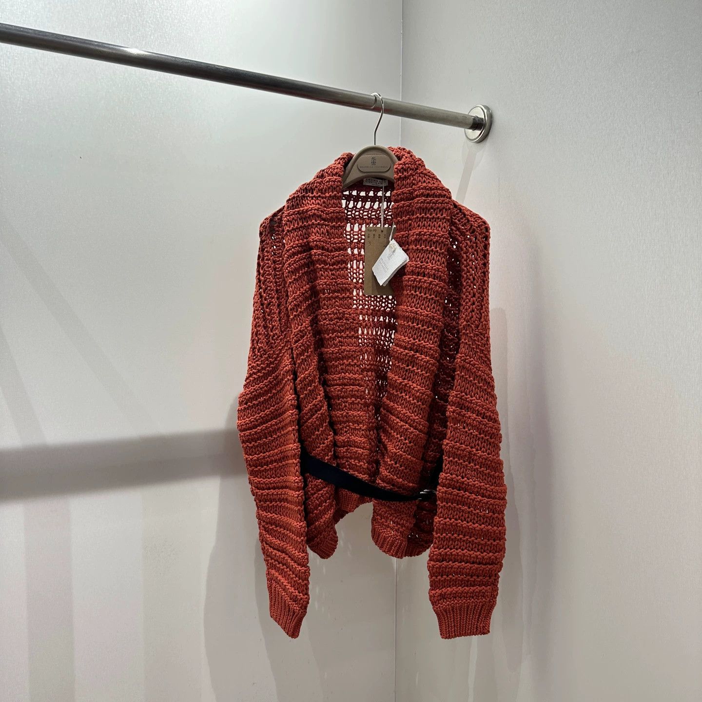 Brunello Cucinelli Brunello Cucinelli mar104 script knit cardigan M cotton Size M / US 6-8 / IT 42-44 - 1 Thumbnail