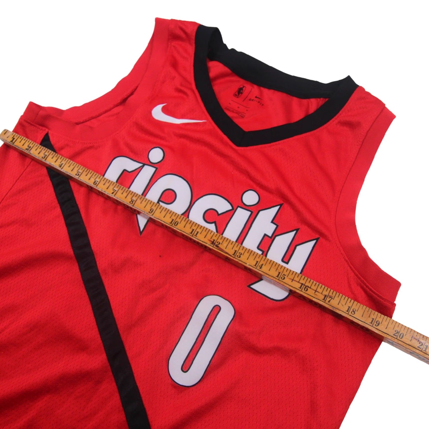 Nike Nike Portland Trail Blazers #0 Damian Lillard Swingman Jersey Men M Red Basketball Shirt Size US M / EU 48-50 / 2 - 4 Thumbnail