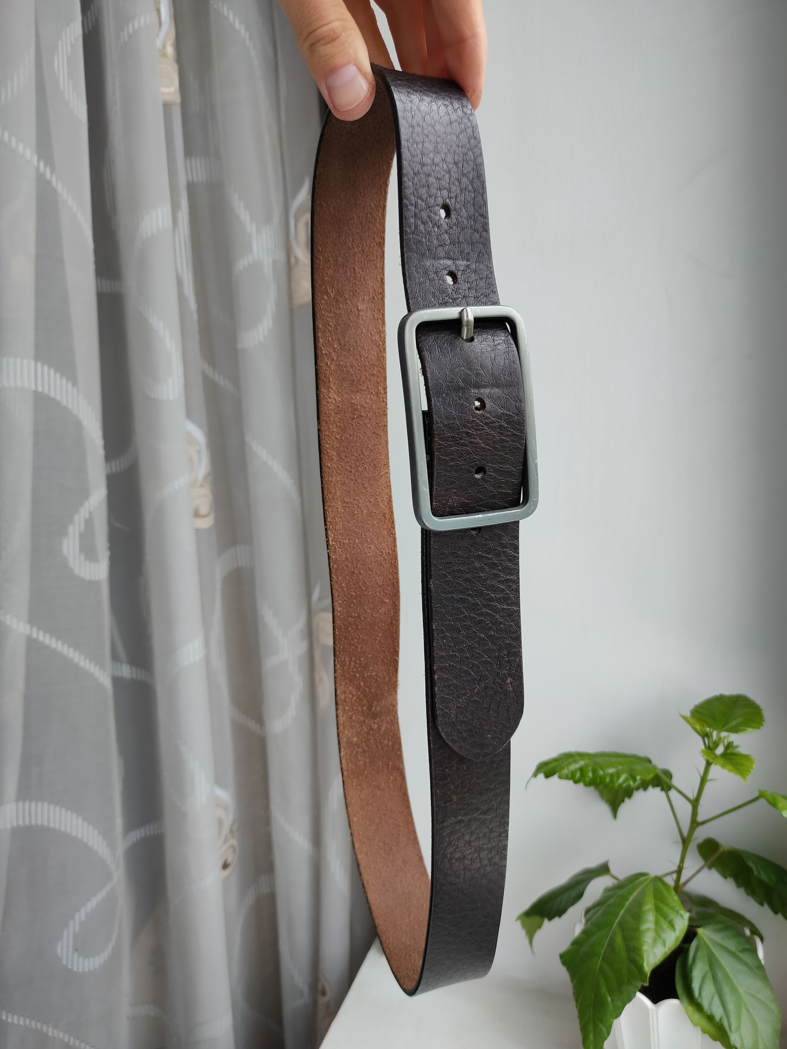 Marks & Spencer Marks Spencer Leather Belt Men's Leather Belt Buckle Size ONE SIZE - 8 Thumbnail