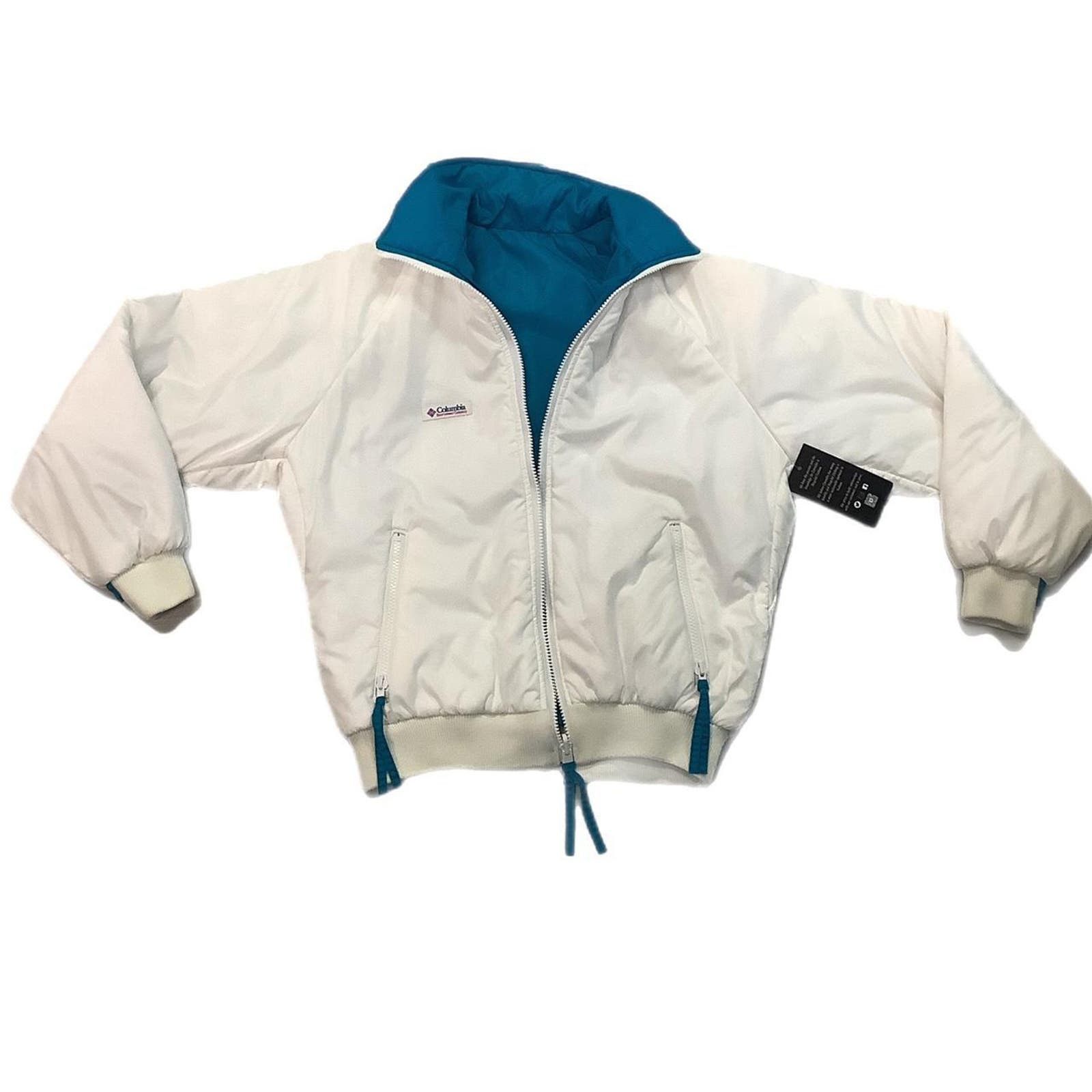 00'S Columbia padded jacket, puffer jacket, men's XL size Nylon Navy blue Vintage Second Hand