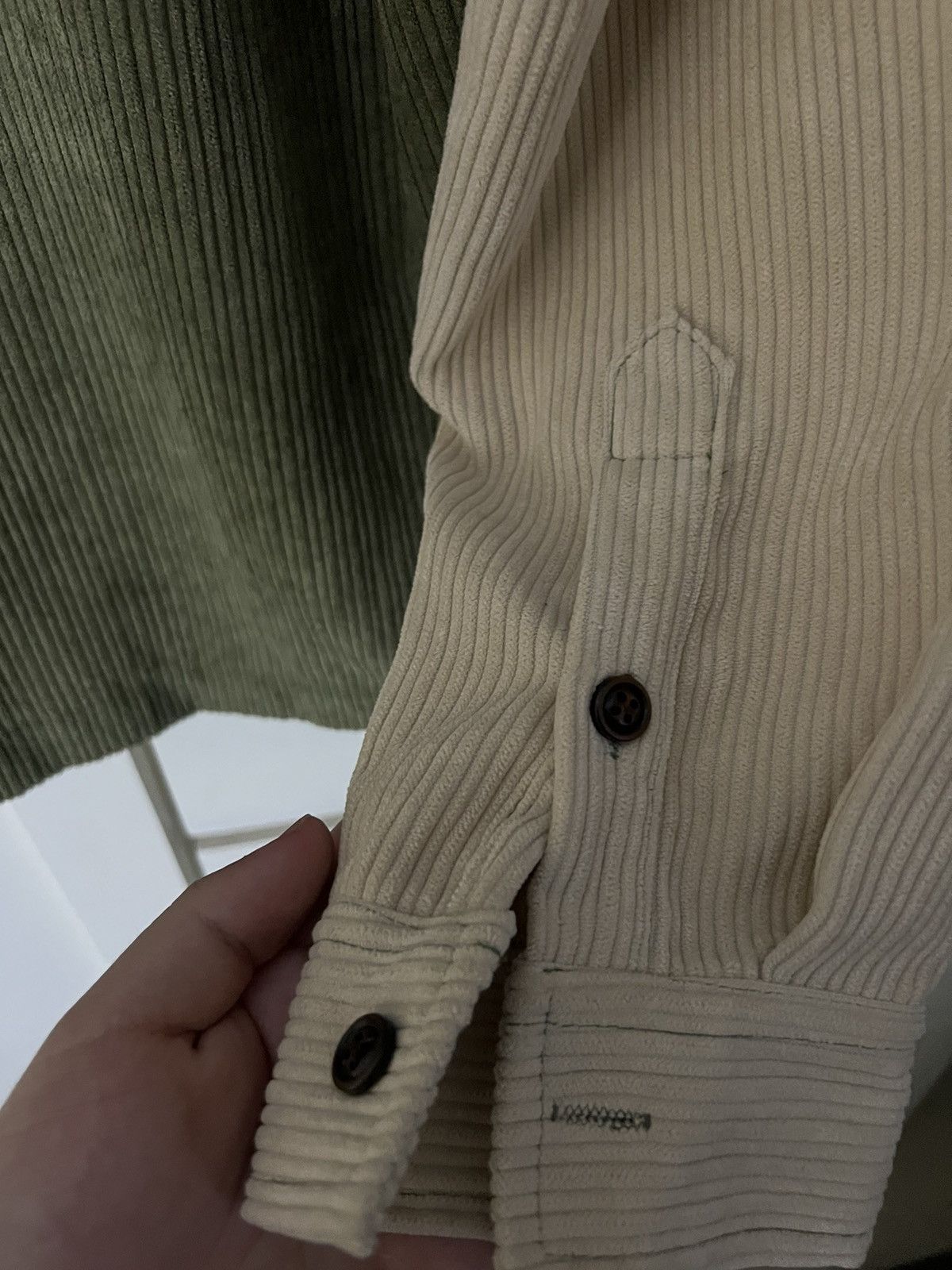 Vintage Green and Beige Corduroy Zip Up Overshirt Jacket Size US S / EU 44-46 / 1 - 5 Thumbnail