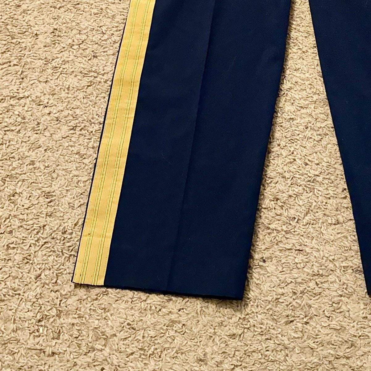 Vintage STRIPED BLUE AND GOLD MILITARY PANTS! Size US 32 / EU 48 - 3 Thumbnail