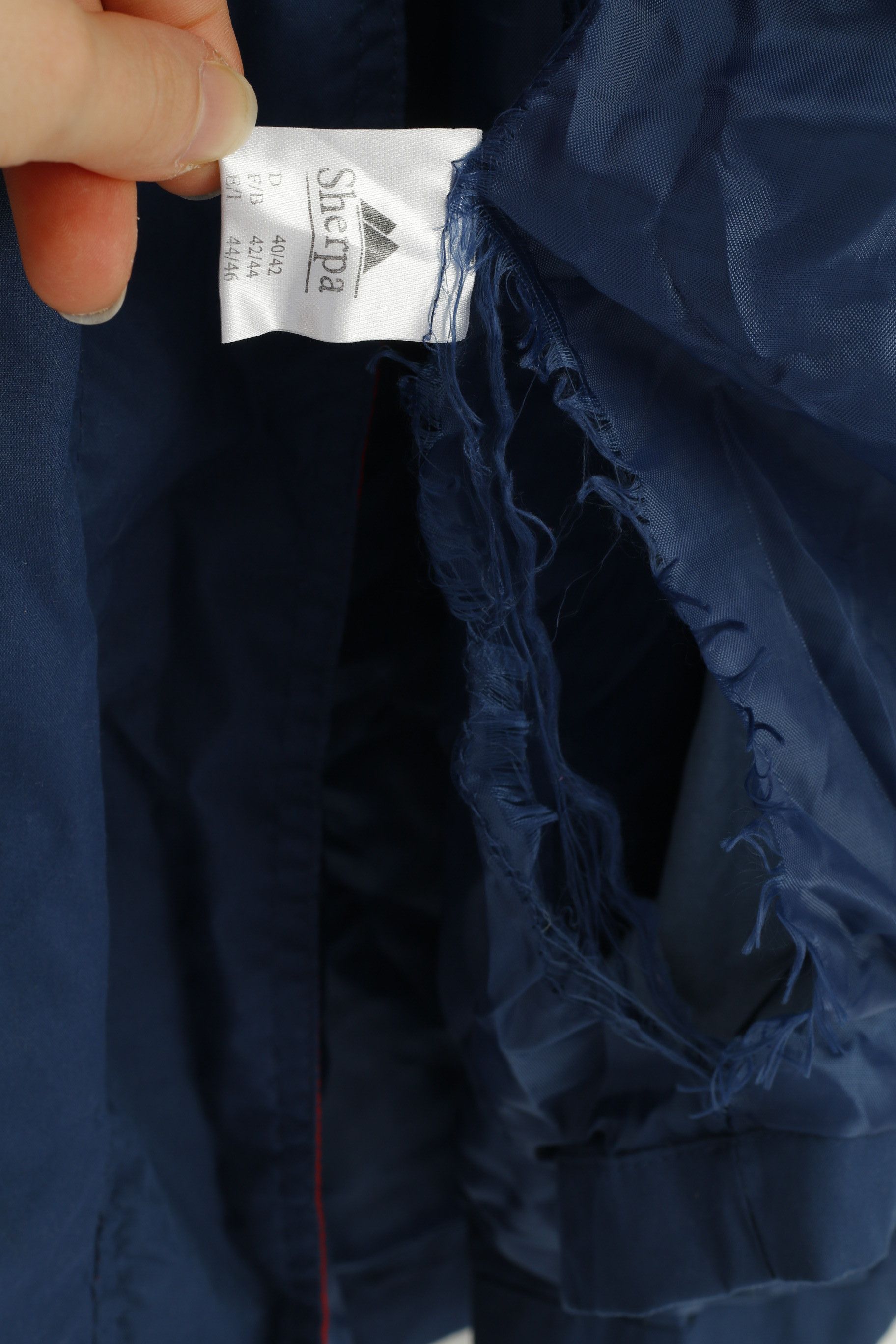 Vintage Sherpa Women 42 L Jacket Navy Full Zipper Hood Pockets 10718 Size M / US 6-8 / IT 42-44 - 6 Thumbnail
