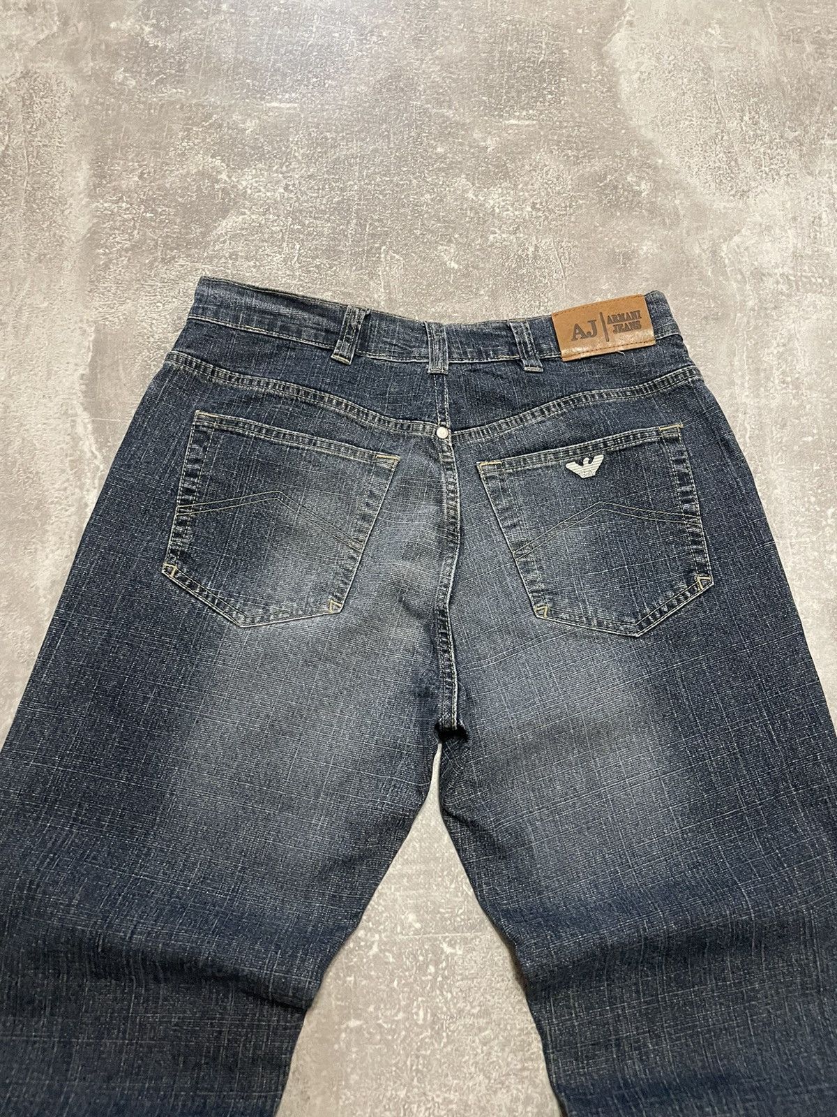 Armani Vintage Armani Jeans Metal Logo Distressed Denim Jeans Size US 34 / EU 50 - 2 Thumbnail