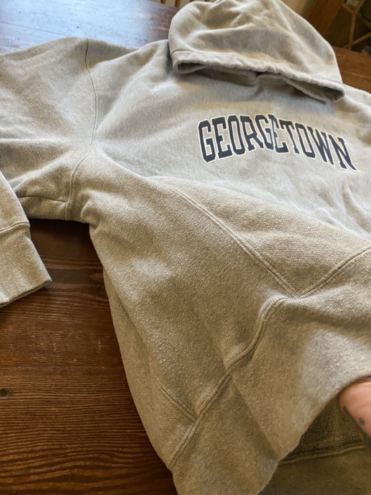 Champion × Vintage Vintage 90’s Champion Reverse Weave Georgetown Hoodie Size US XXL / EU 58 / 5 - 9 Thumbnail
