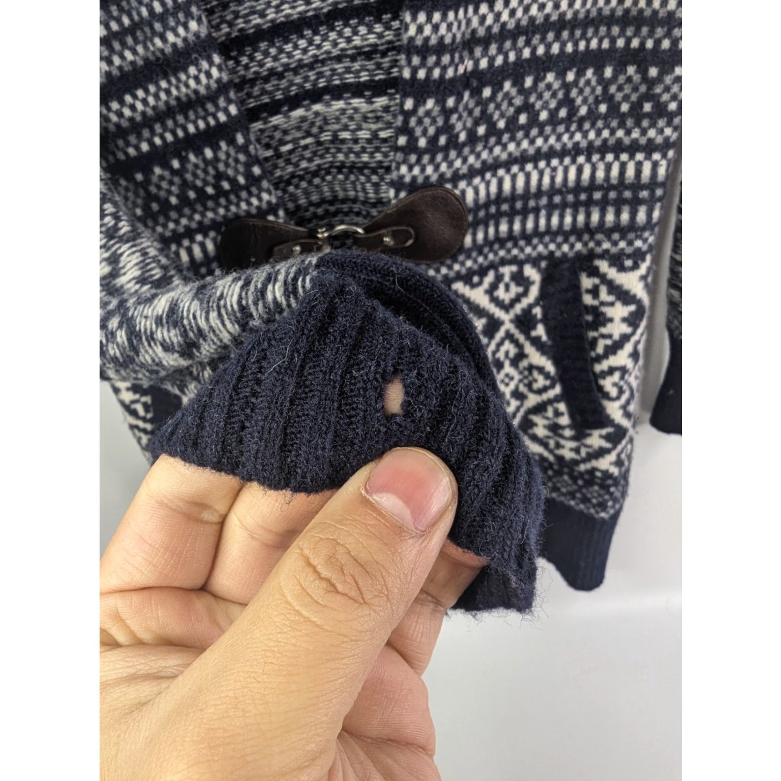 Vintage **Telluride Fair Isle Wool Knit Cardigan Dress L Womens Navy** User: **Telluride Fair Isle Lambswool Blend Cardigan Dress L Womens Navy** Size L / US 10 / IT 46 - 5 Thumbnail