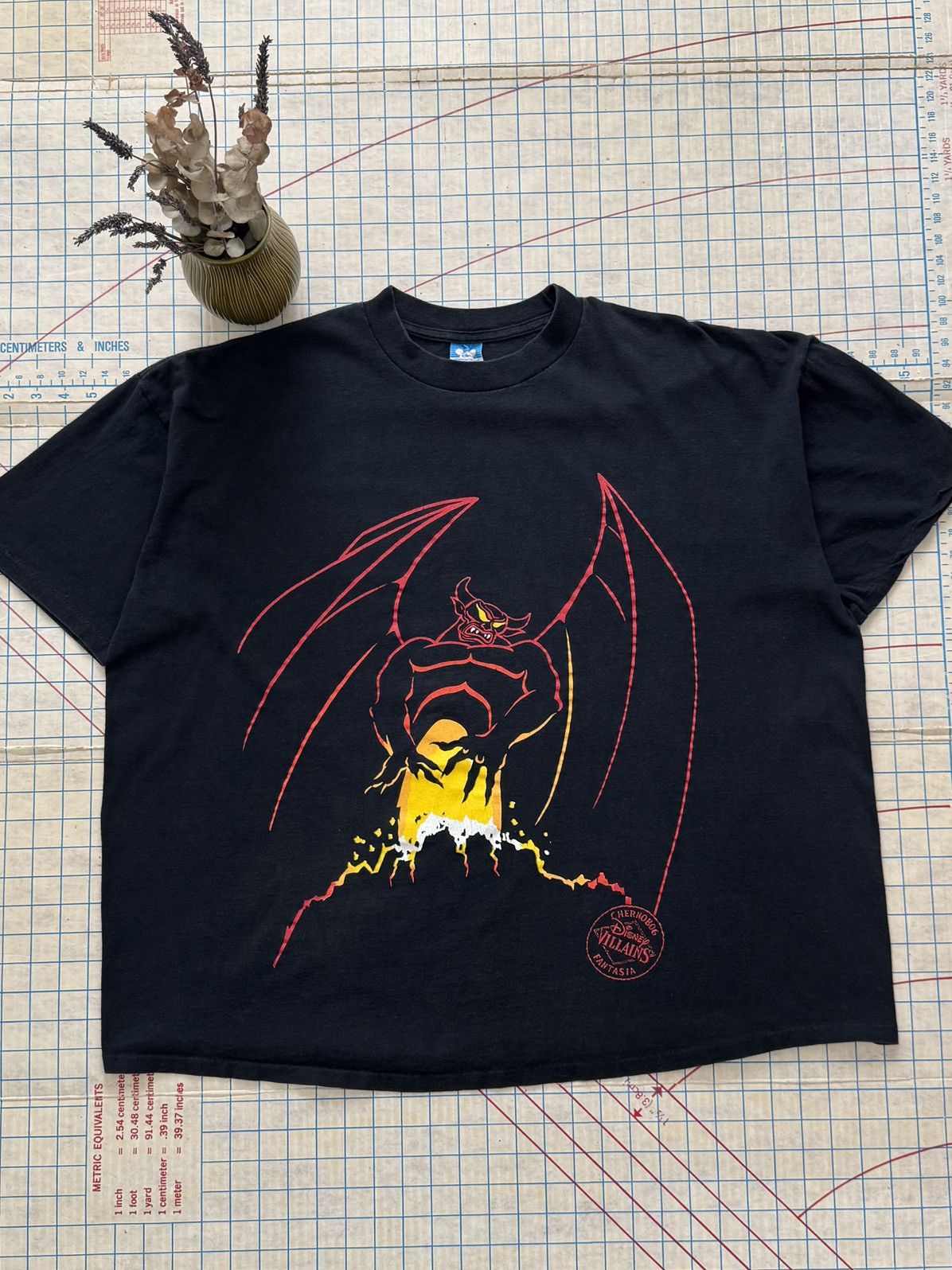 Disney Vintage Chernabog Fantasia Disney Villains Tee Black FitsXL Size US XL / EU 56 / 4 - 1 Thumbnail