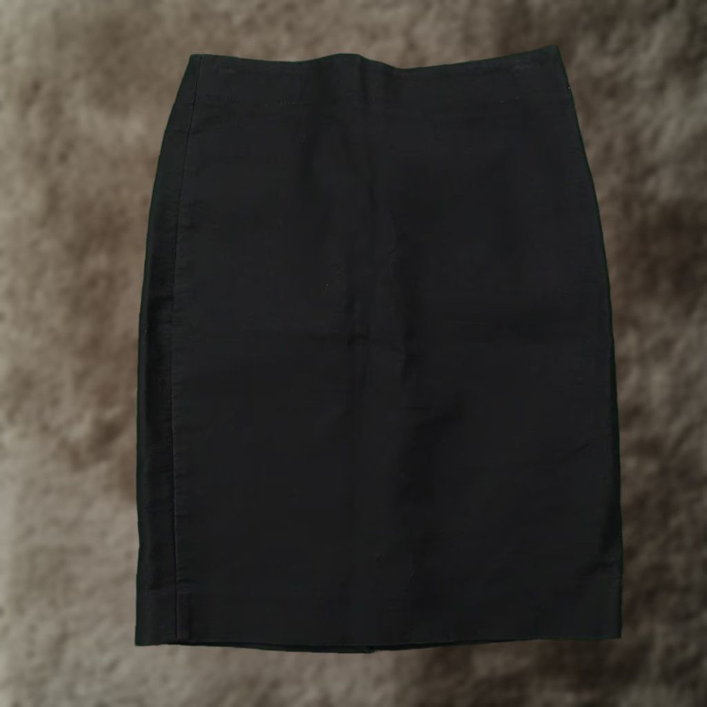 J.Crew J.CREW Skirt Womens 4 Black Pencil Back Slit Stretch Office Wear Career Size 27" / US 4 / IT 40 - 1 Thumbnail
