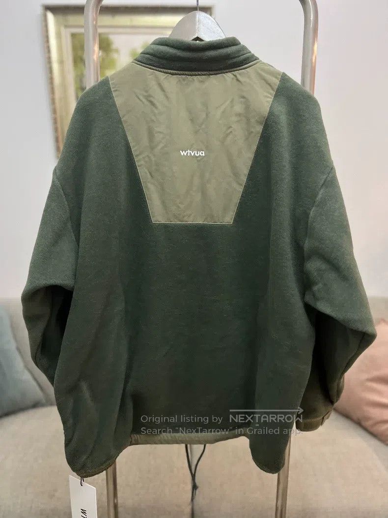 Wtaps Wtaps Military green half-zipper hooded fleece knit sweate Size US XL / EU 56 / 4 - 4 Thumbnail