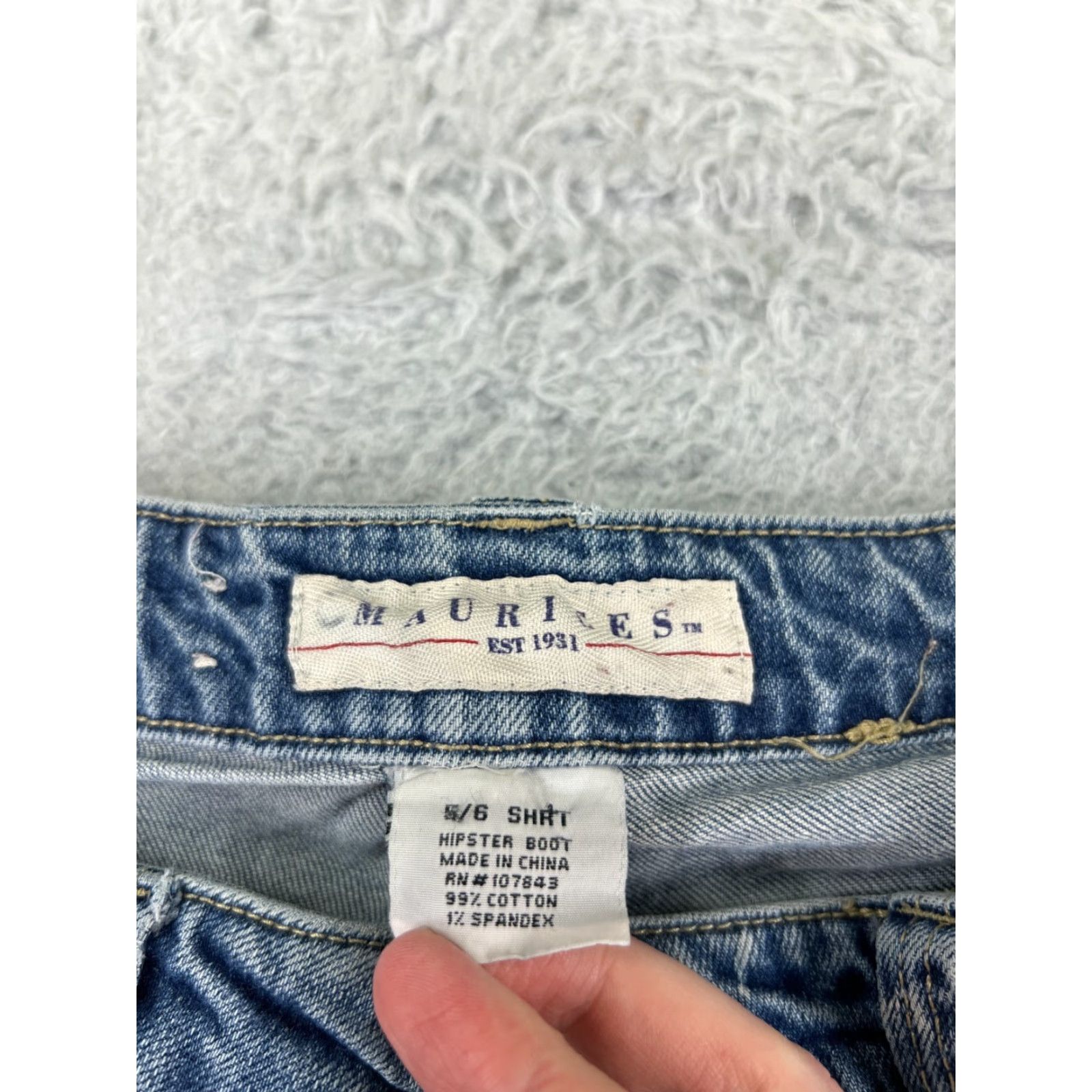 Vintage Maurices Jeans Women 5 Blue Denim Bootcut Cotton Blend Slim Stretch Inseam 27 in Black Label? Size 27" / US 4 / IT 40 - 3 Thumbnail