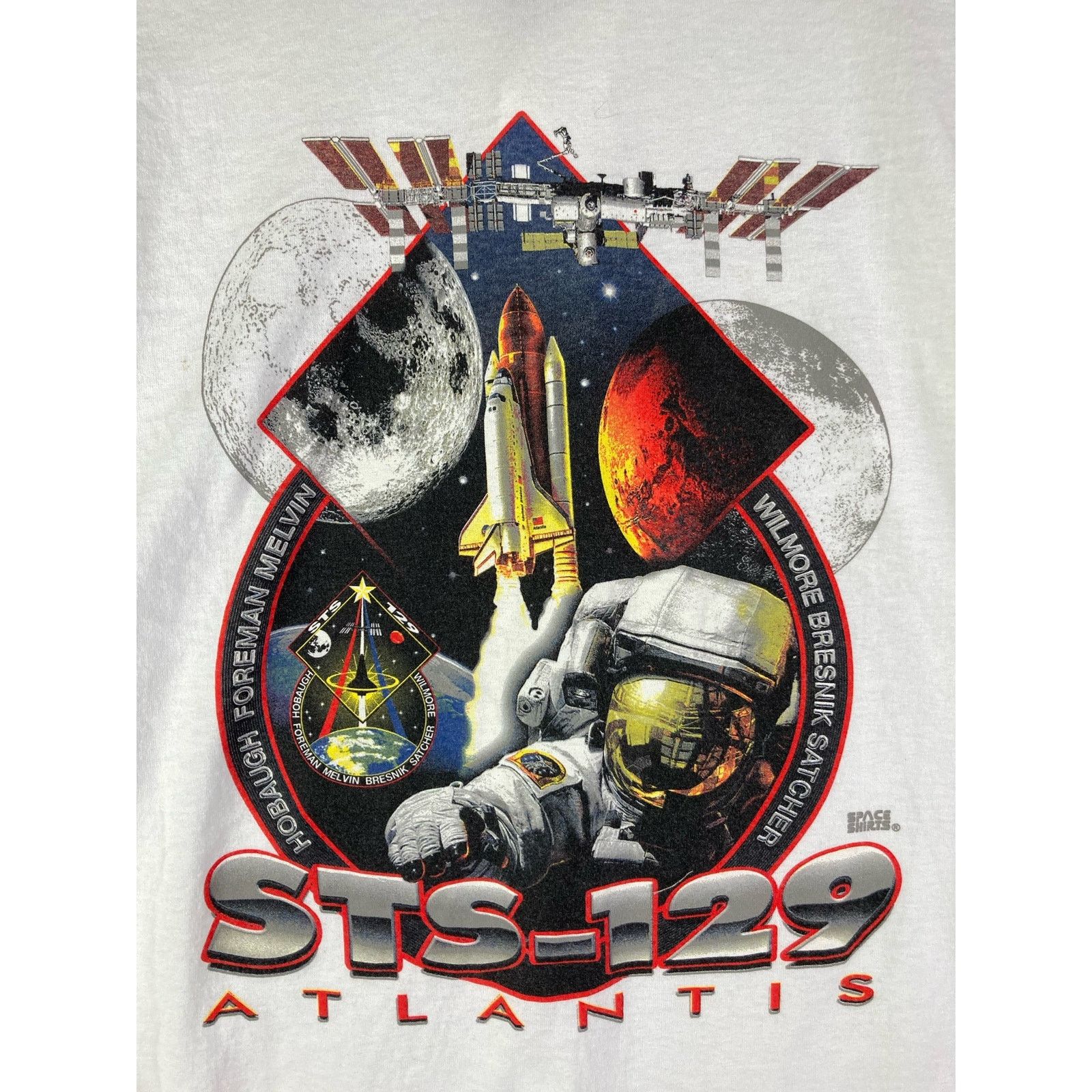 Hanes NASA STS-129 Atlantis Space Shuttle Shirt Mens Size Large Size US L / EU 52-54 / 3 - 5 Thumbnail