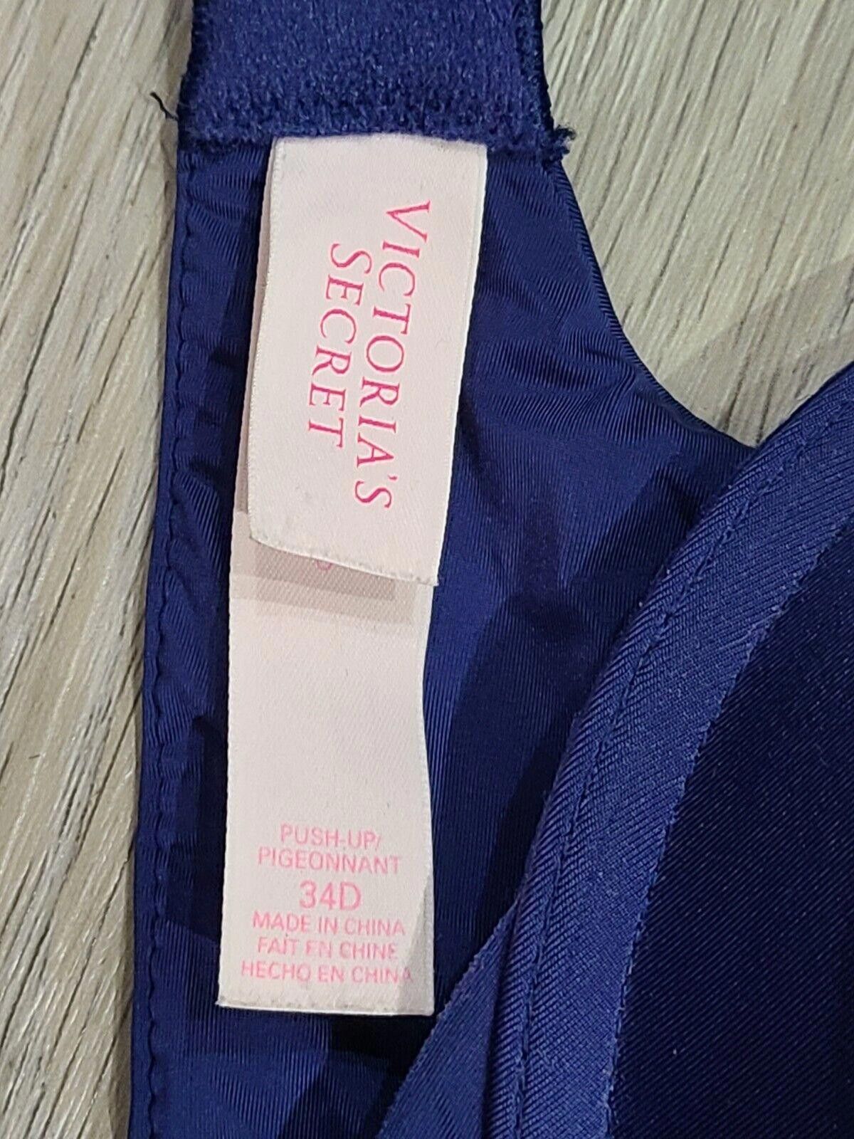 Designer victorias secret bra 34D dark Blue Push Up vs Size ONE SIZE - 2 Thumbnail