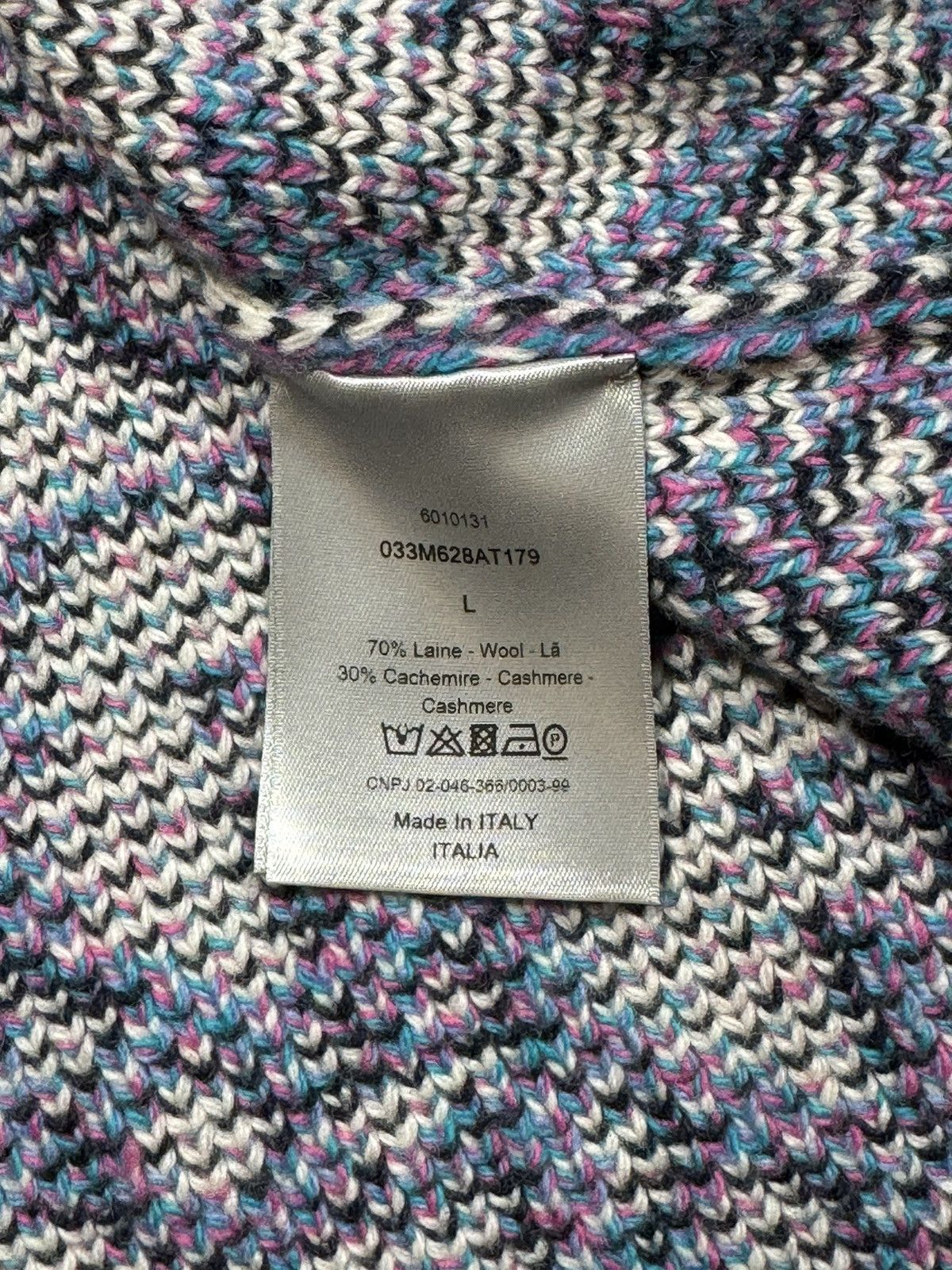 Dior Dior Oblique Multi-Color Knit Sweater Size US L / EU 52-54 / 3 - 5 Thumbnail