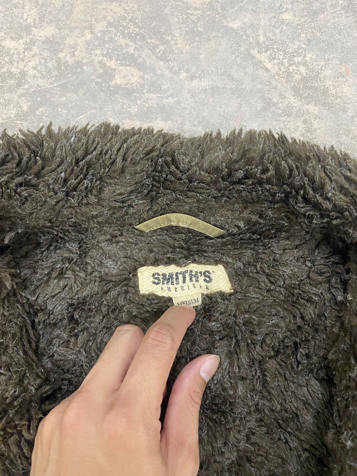 Vintage SMITH’S DETROIT FLEECE LEATHER STRAP JACKET ZIPPER WINTER Size US M / EU 48-50 / 2 - 11 Thumbnail
