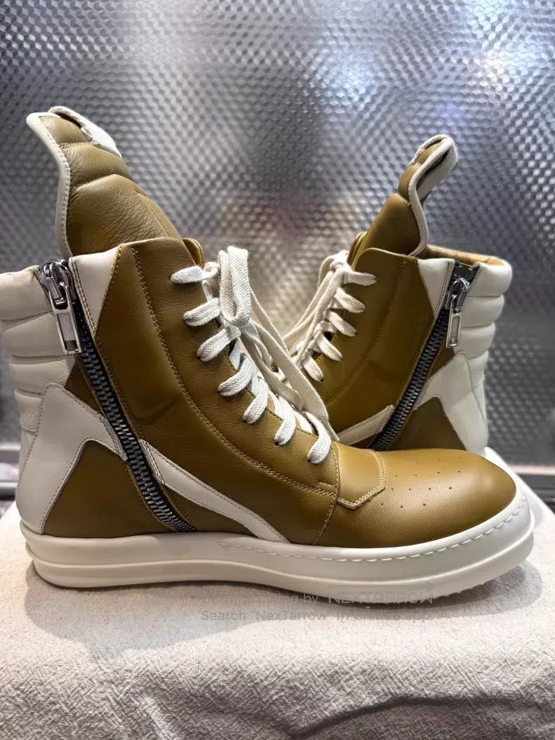 Rick Owens Rick Owens Geobasket leather sneakers with zipper detail| Size US 7 / EU 40 - 5 Thumbnail