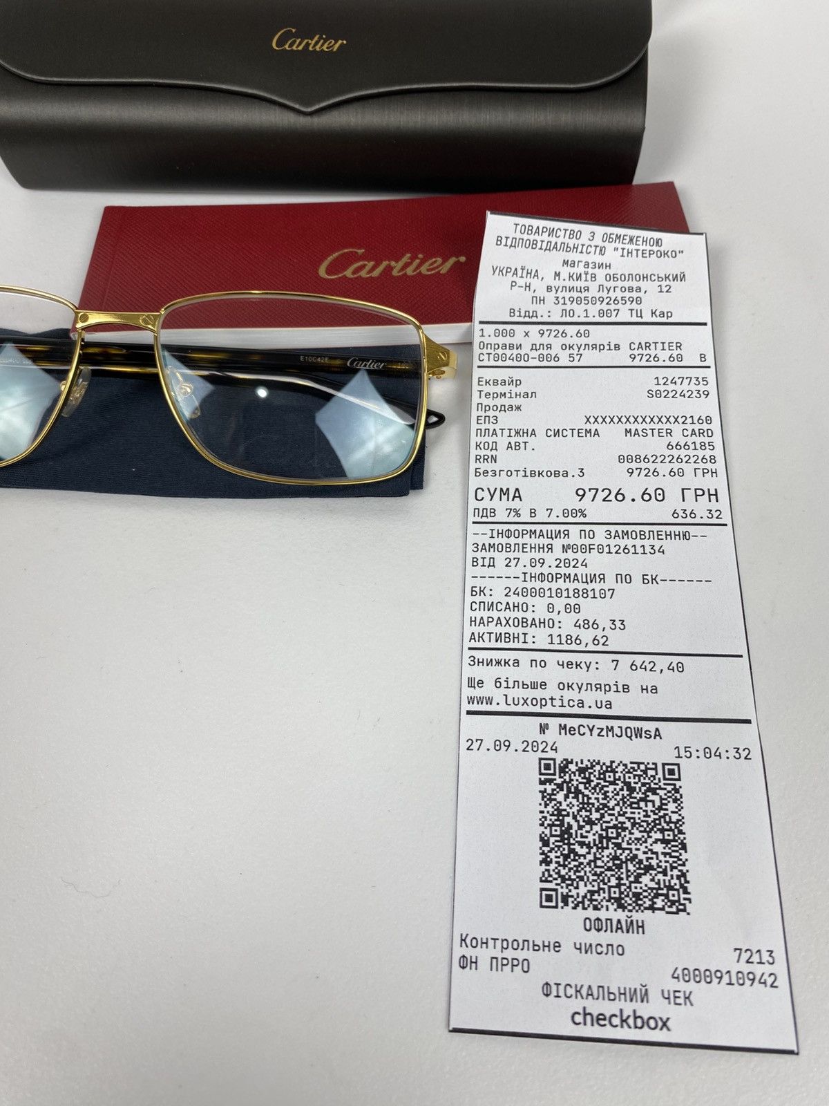 Cartier Cartier CT0040o Gold Frame Glasses New One Size Size ONE SIZE - 20 Thumbnail