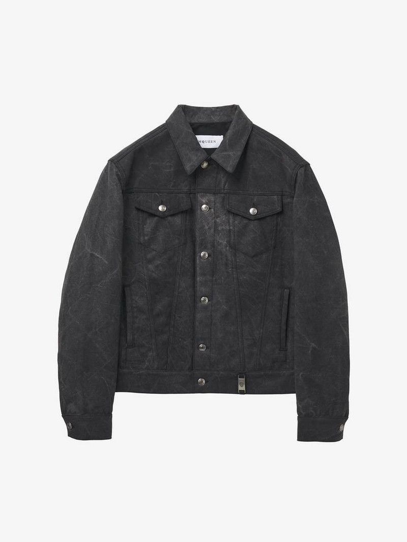 o1srvl11e0226 Trucker Jacket In Charcoal