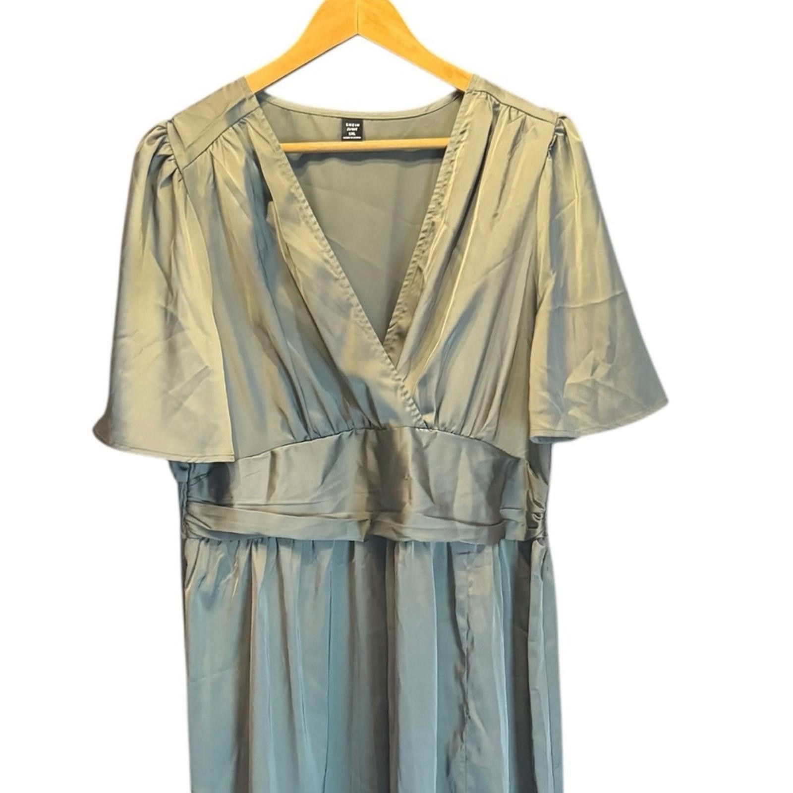 Shein NWOT. Shein Franclia V-Neck Ruffle Waist Maxi Dress Size 1XL Size XL / US 12-14 / IT 48-50 - 9 Thumbnail