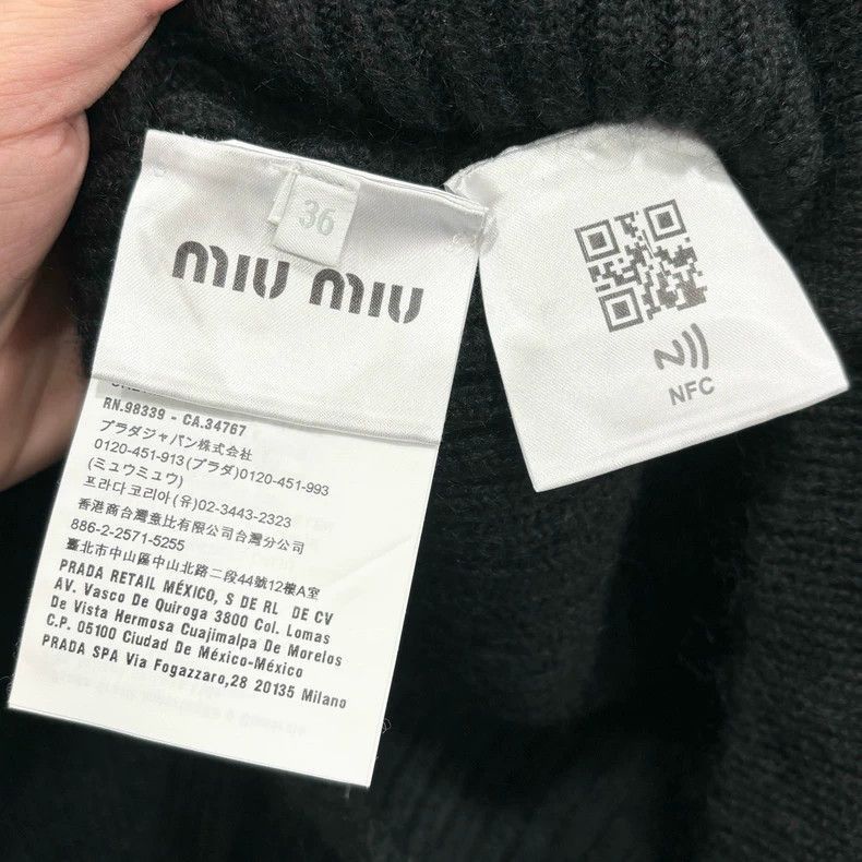 Prada Miumiu Puff Sleeve Knit Crop Top -2505 Size S / US 4 / IT 40 - 4 Thumbnail