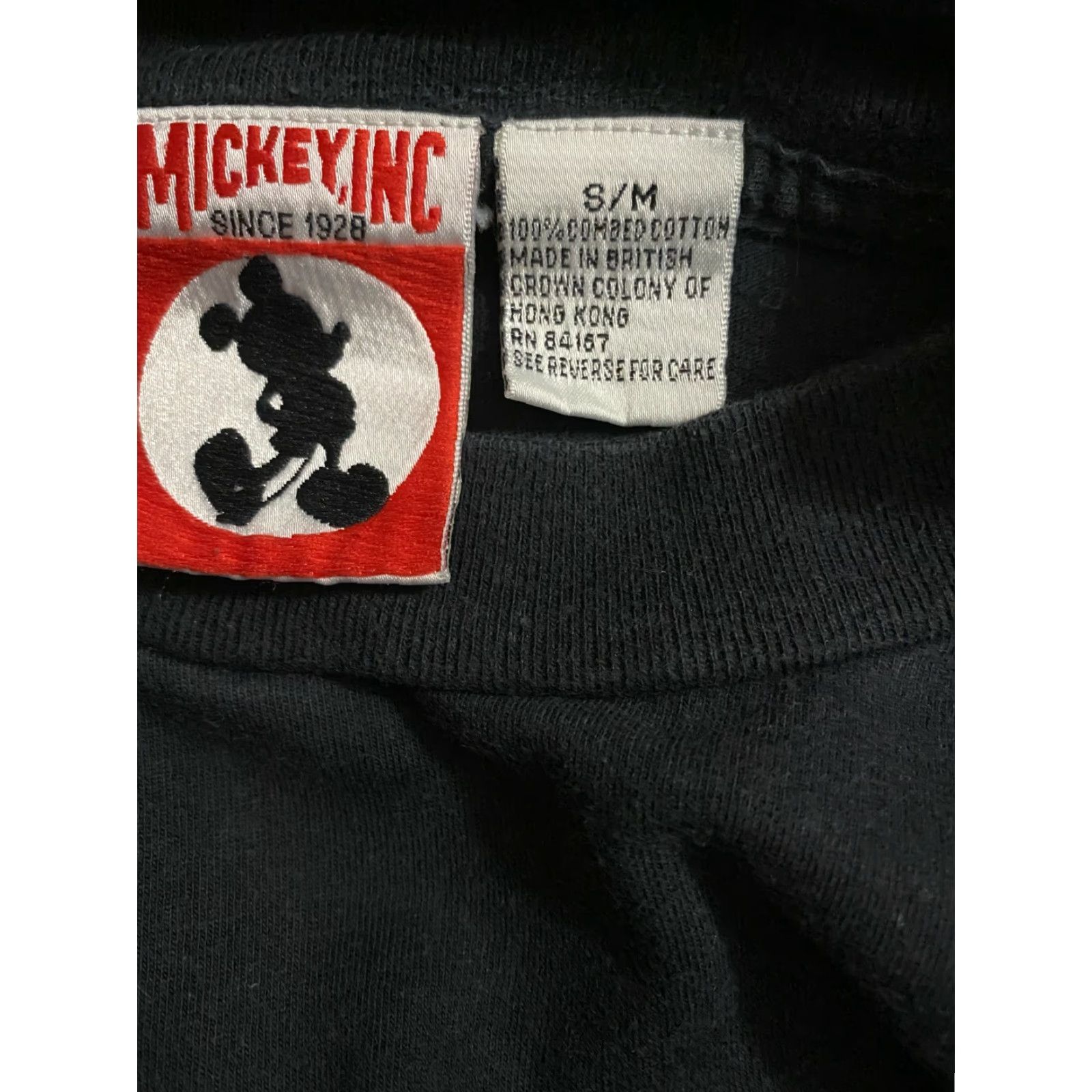 Disney VINTAGE Disney Pit Crew Embroidered Black Shirt S/M Mens T Shirt graphic tee Size US S / EU 44-46 / 1 - 5 Thumbnail