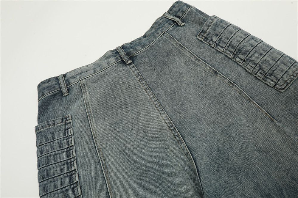 Japanese Brand × Jean Punk gradient washed distressed cargo jeans straight leg Size US 32 / EU 48 - 5 Thumbnail