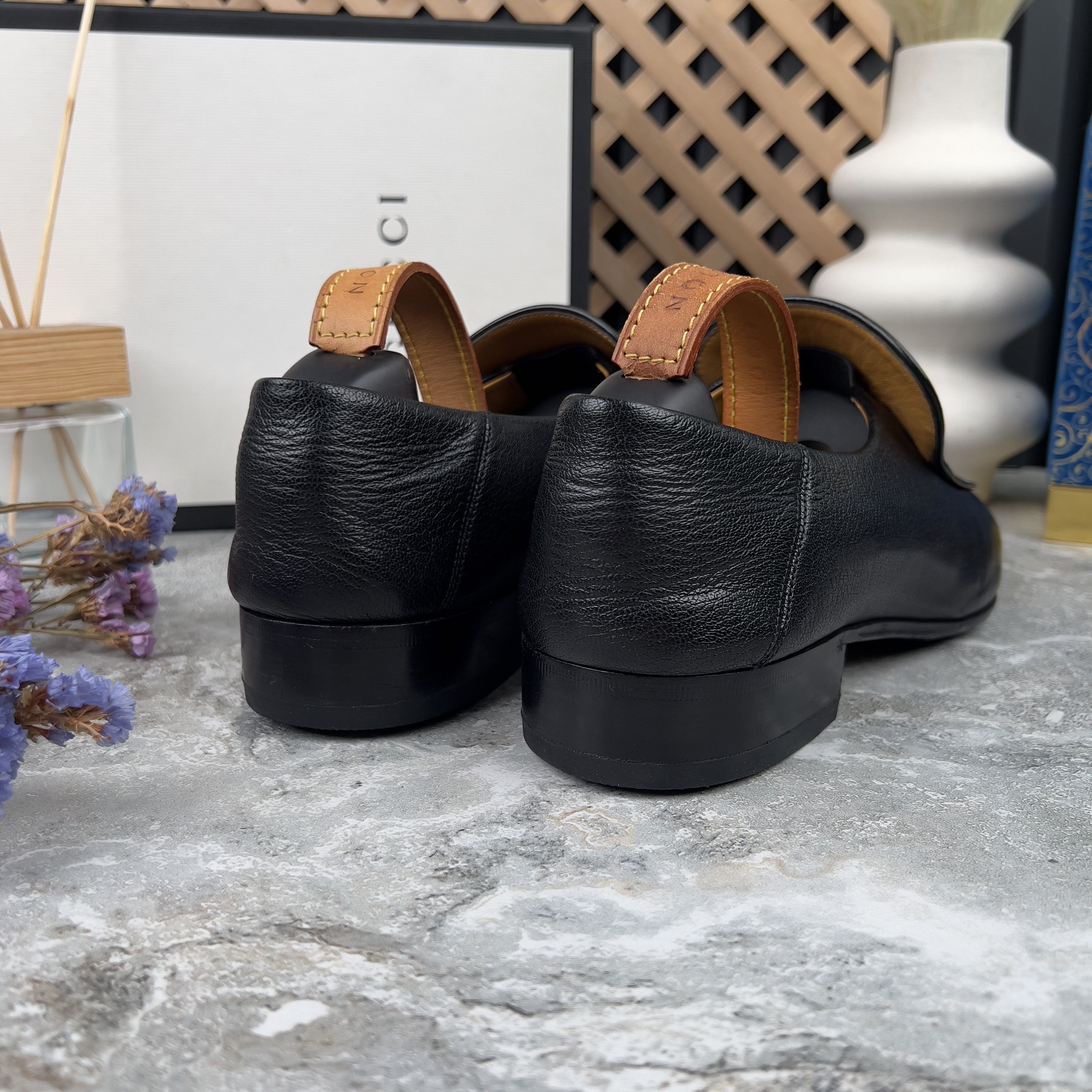 Gucci GUCCI Jordaan Horsebit Collapsible Loafers Leather Size US 8 / EU 41 - 9 Thumbnail
