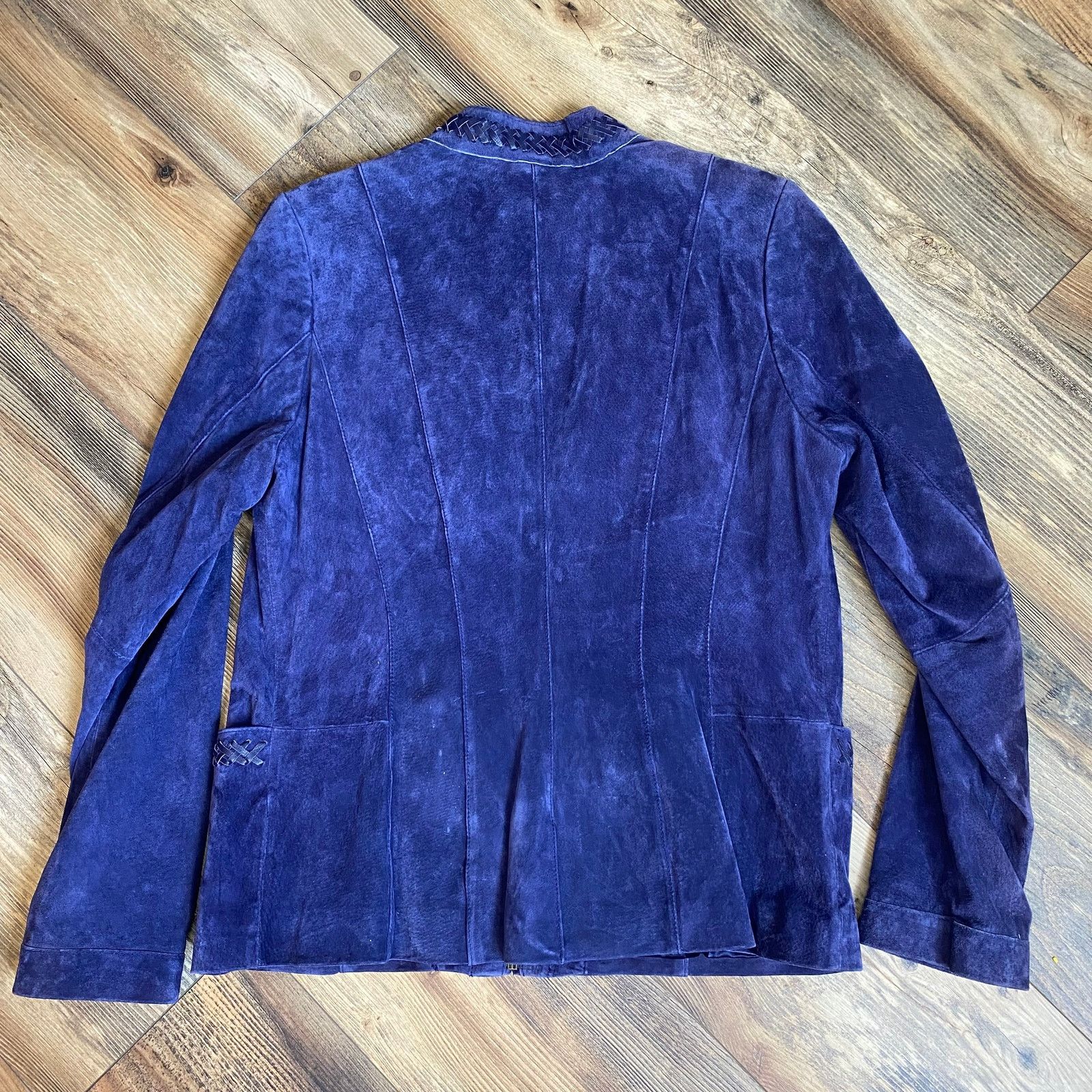 Vintage Vintage Suede Leather Jacket Purple Western Bradley Bayou Size M / US 6-8 / IT 42-44 - 4 Thumbnail