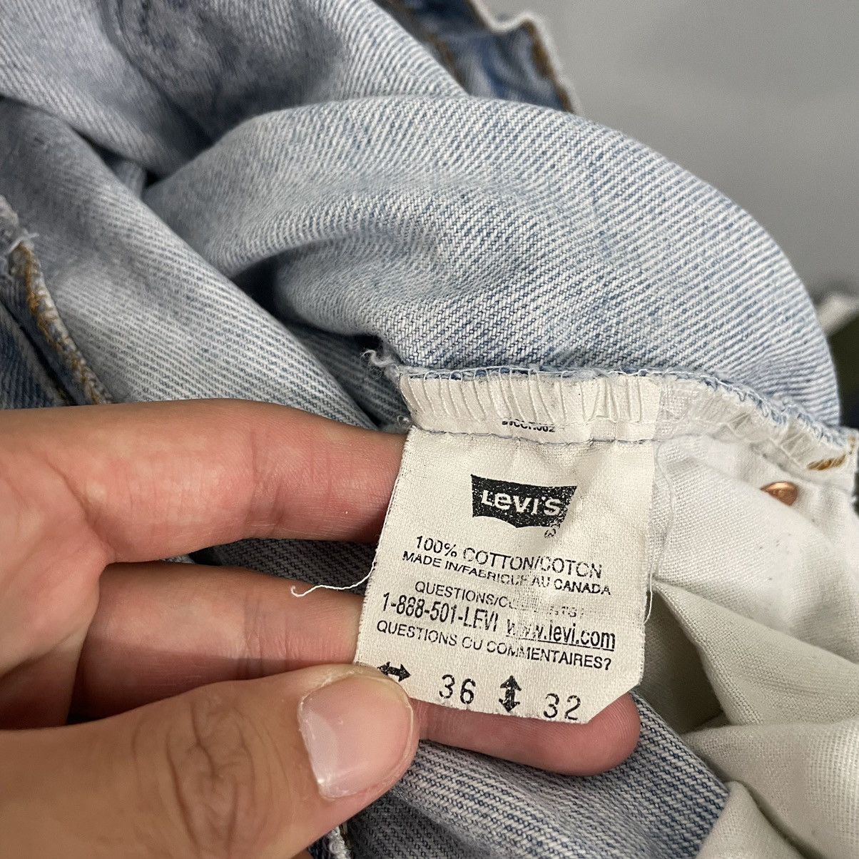 Levi's × Vintage Crazy vintage 90s Levi’s baggy orange tab wide leg denim Size US 34 / EU 50 - 4 Thumbnail