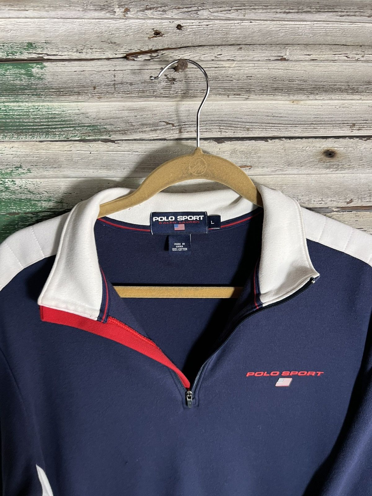 Polo Ralph Lauren × Vintage Vintage Polo Sport Track Jacket Size US L / EU 52-54 / 3 - 4 Thumbnail