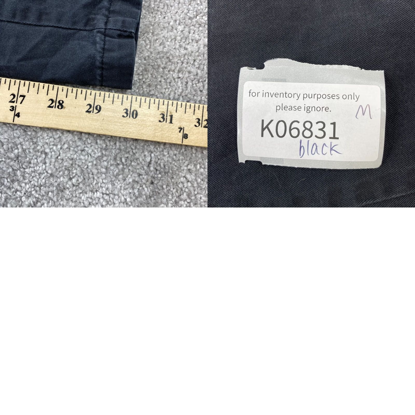 Boohoo Boohoo Pants Mens 30 x 30 Black Cotton Chino Casual Flat Front Size US 30 / EU 46 - 8 Thumbnail