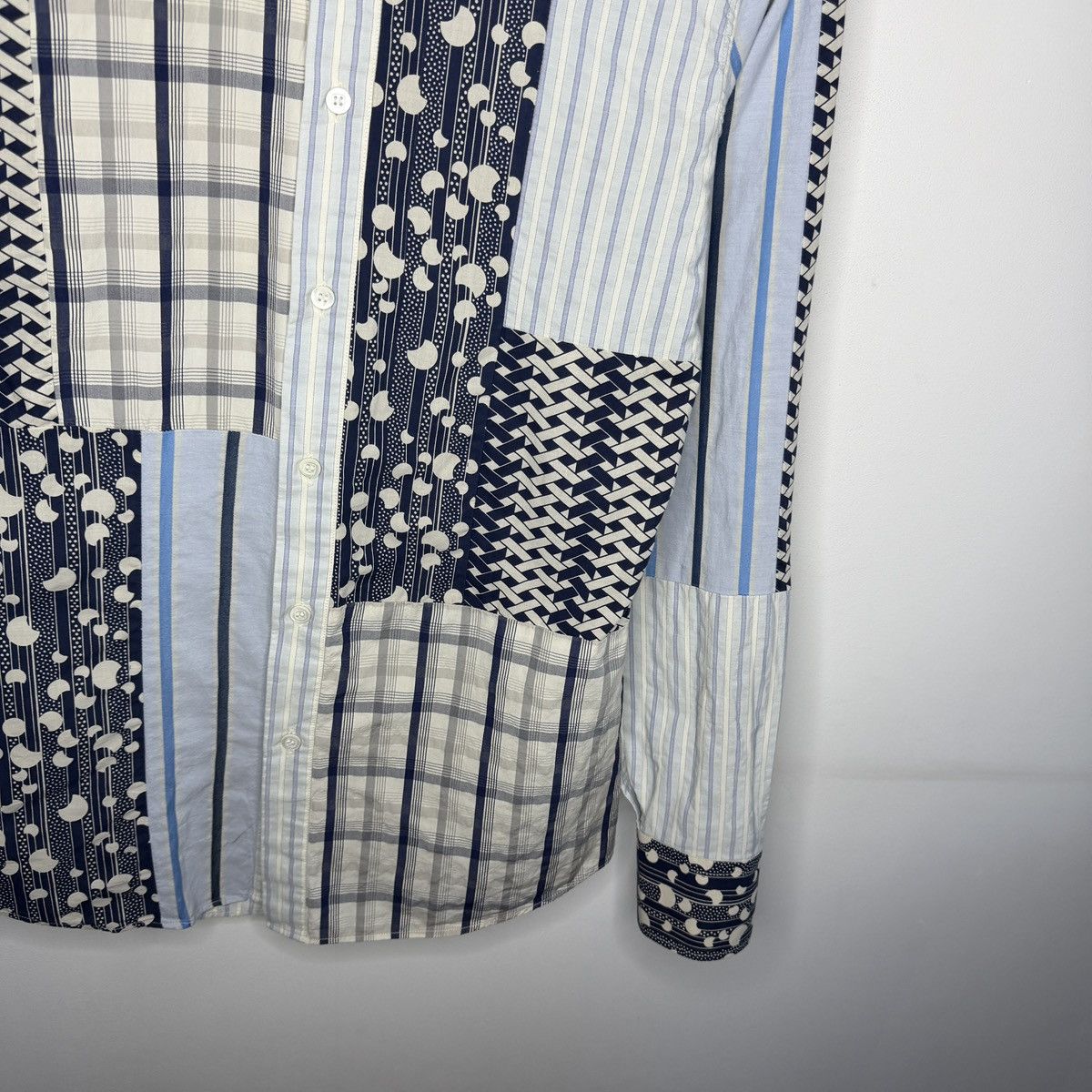 Burberry Burberry Runaway Patchowrk Button Up Shirt Blue Print Size US S / EU 44-46 / 1 - 3 Thumbnail