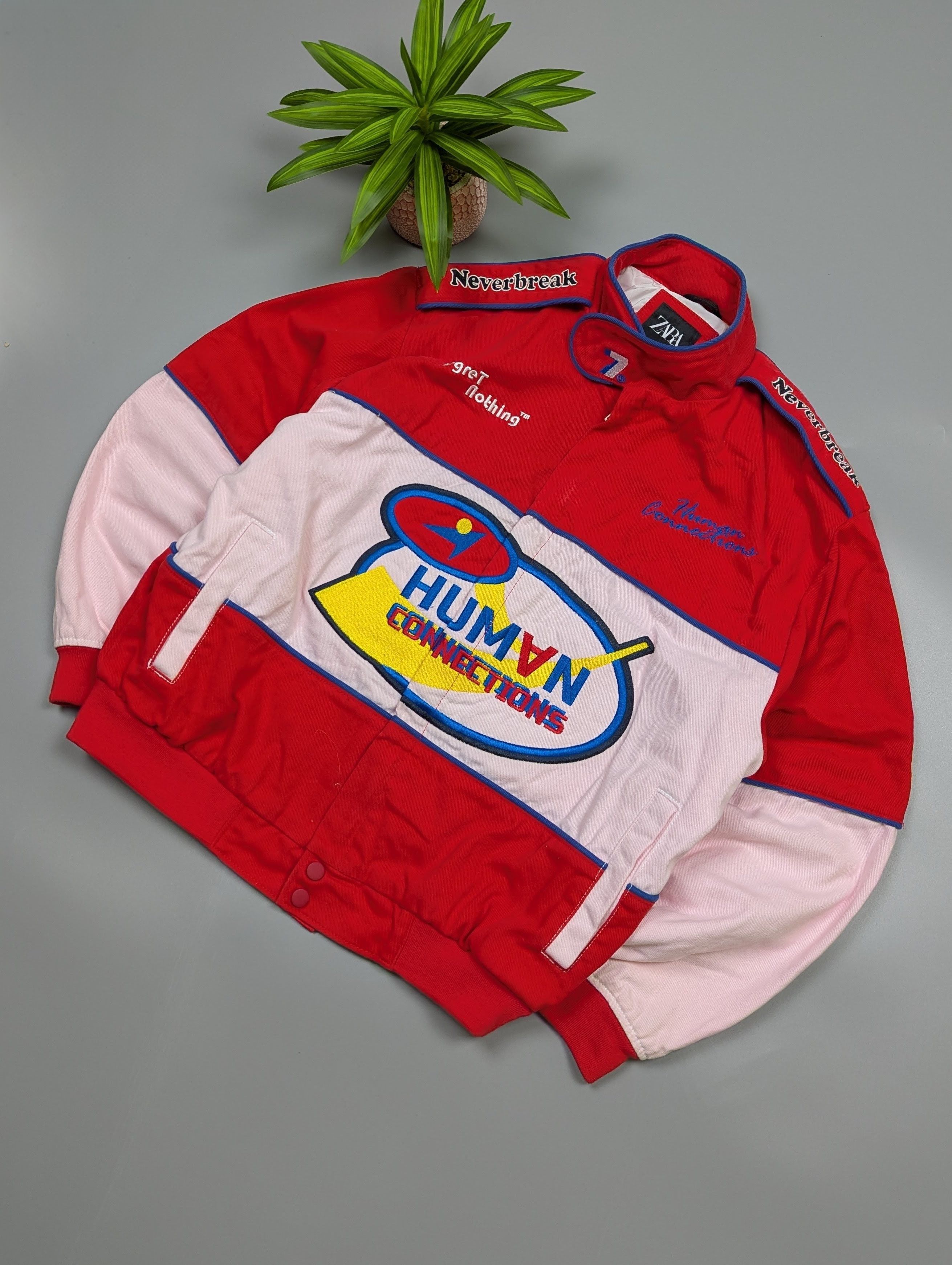 Zara Vintage Zara Racing F1 Nascar Jacket Retro Cotton Bomber Size US L / EU 52-54 / 3 - 1 Thumbnail