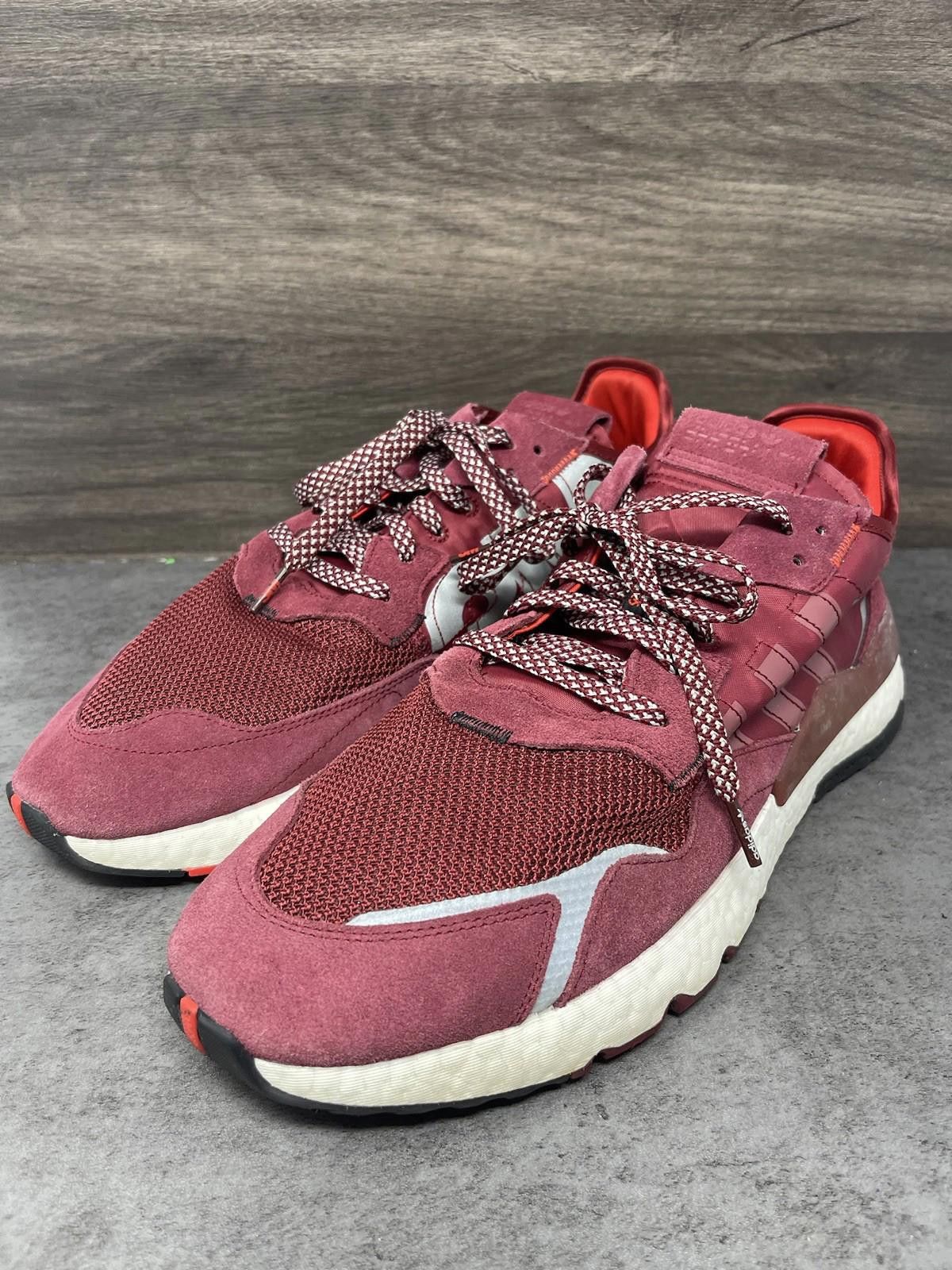Adidas Adidas Nite Jogger Shoes Mens Size 14 Red Boost 3M Size US 14 / EU 47 - 2 Thumbnail