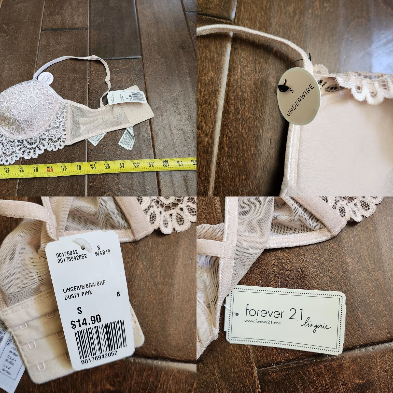 Forever 21 Forever 21 Bra - Bralette - Dusty Pink - S - NWT - Women - Nylon Spandex - Solid - Lightweight Lingerie Size ONE SIZE - 8 Thumbnail